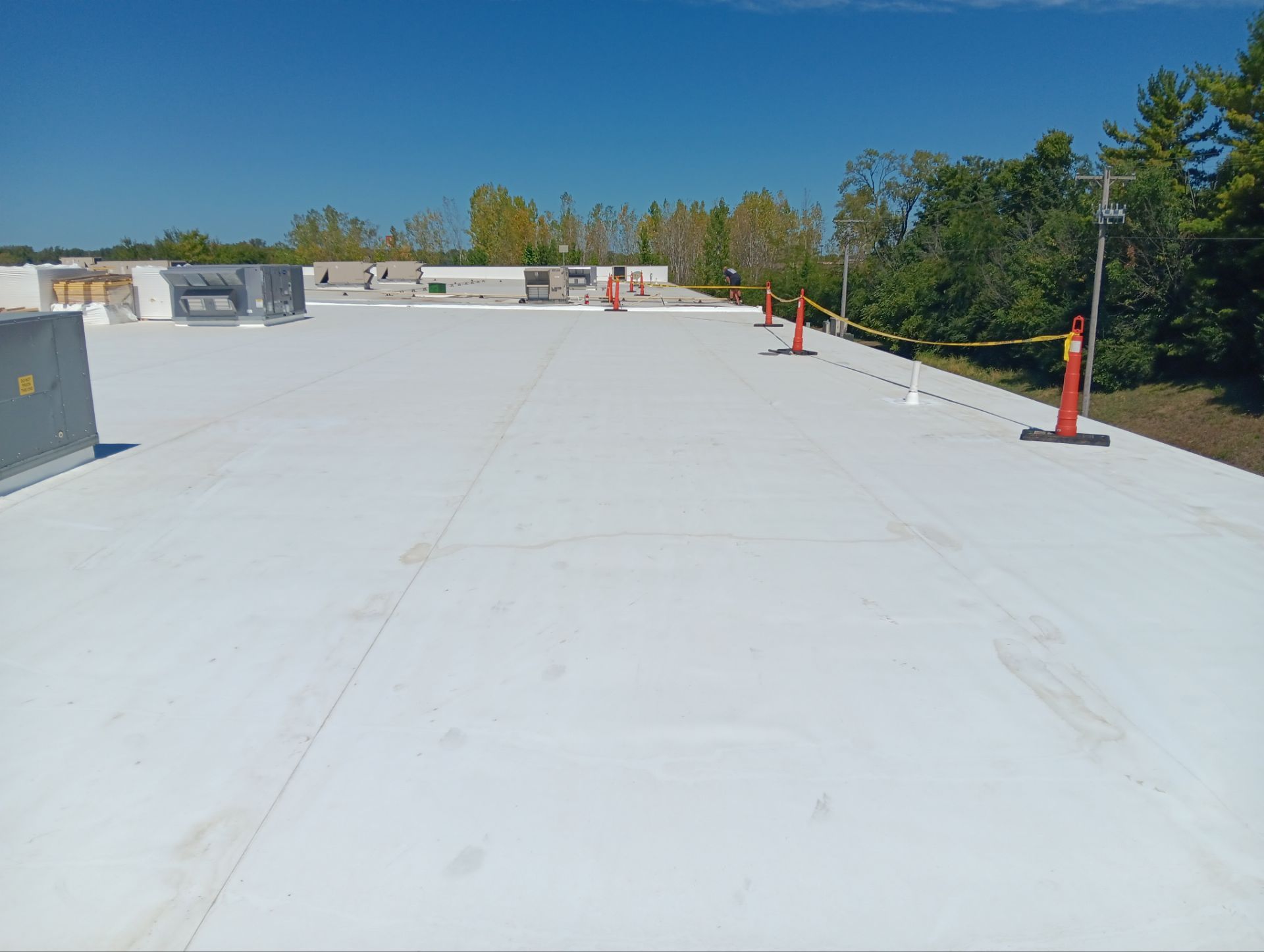 Commercial Roofing Installation using 60 mil GAF TPO by 3 Daughters Construction 