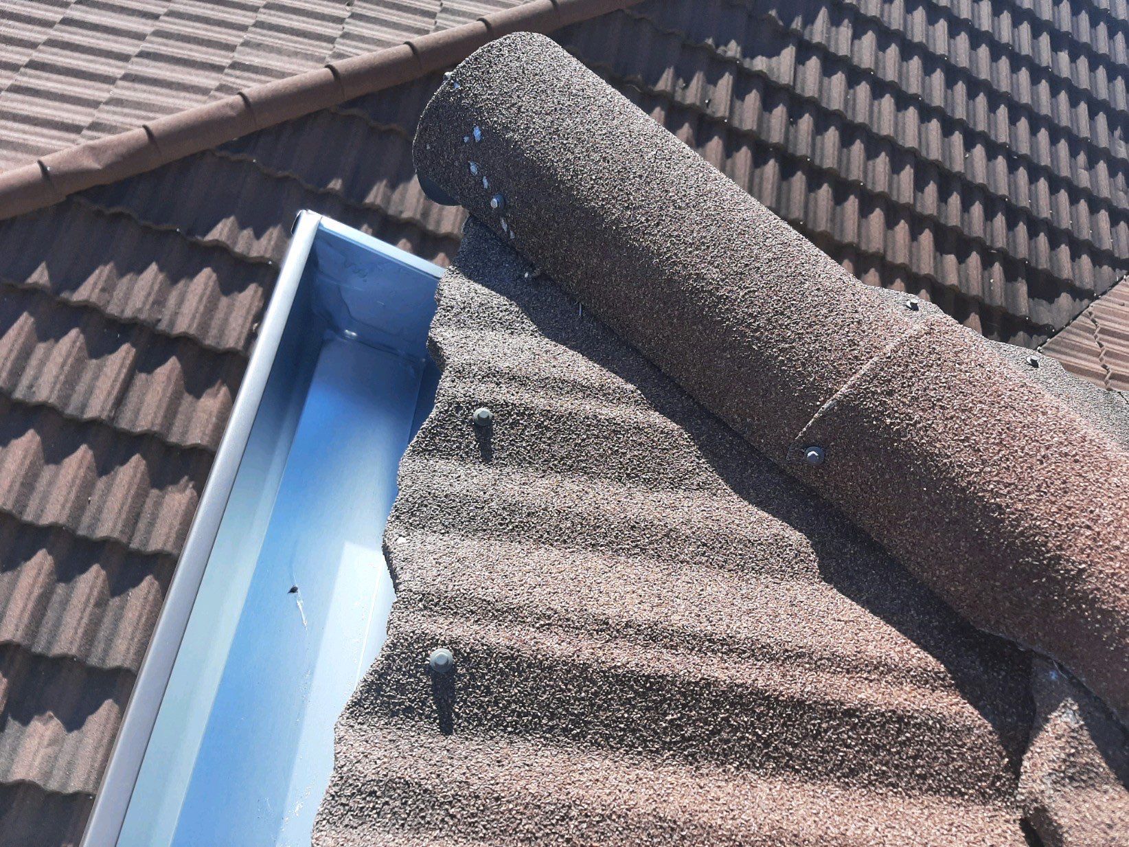 Gutter Installation using Royal Brown K-Style Gutters by Gutter Professors