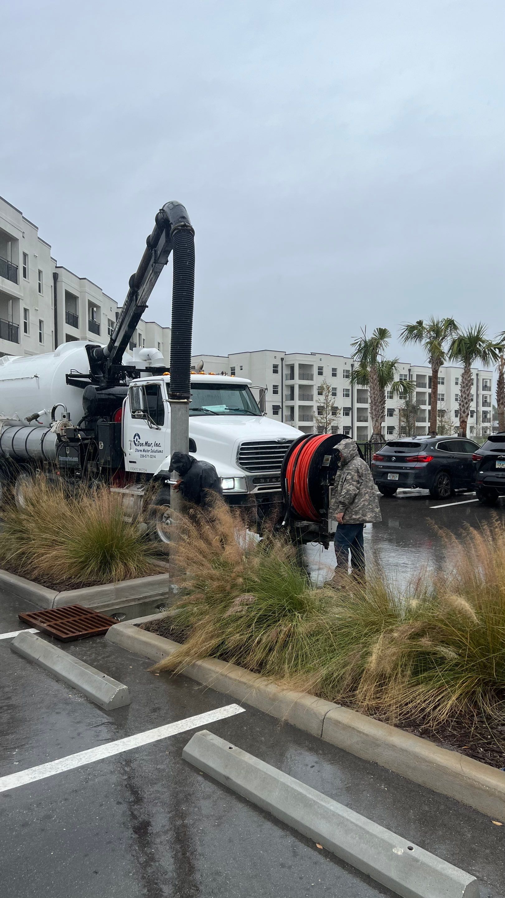 New Construction Apartment Complex Catch Basin Cleaning by Don Mar, Inc. Storm Water Solutions