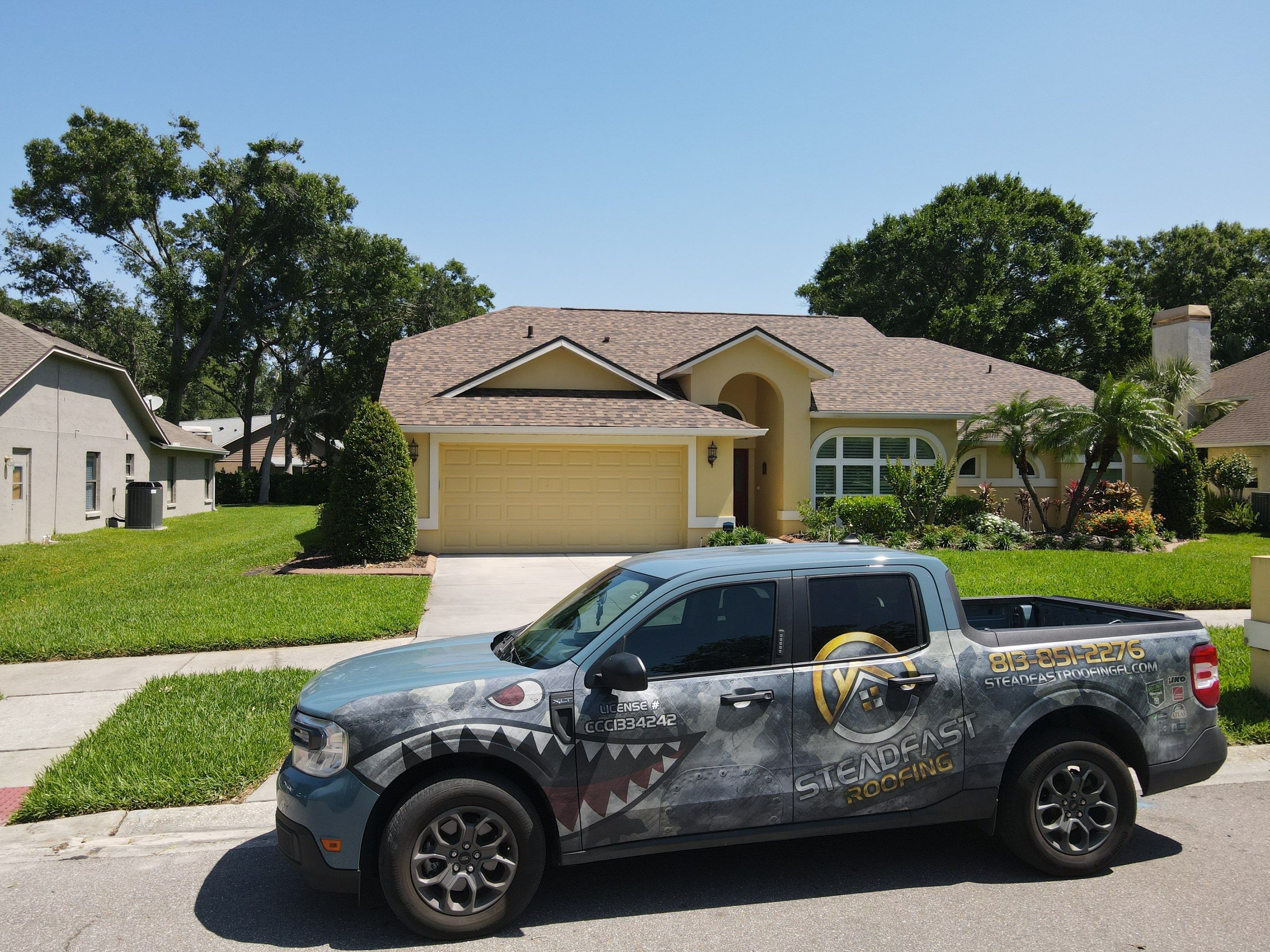 Roof replacement in Valrico, FL. by Steadfast Roofing