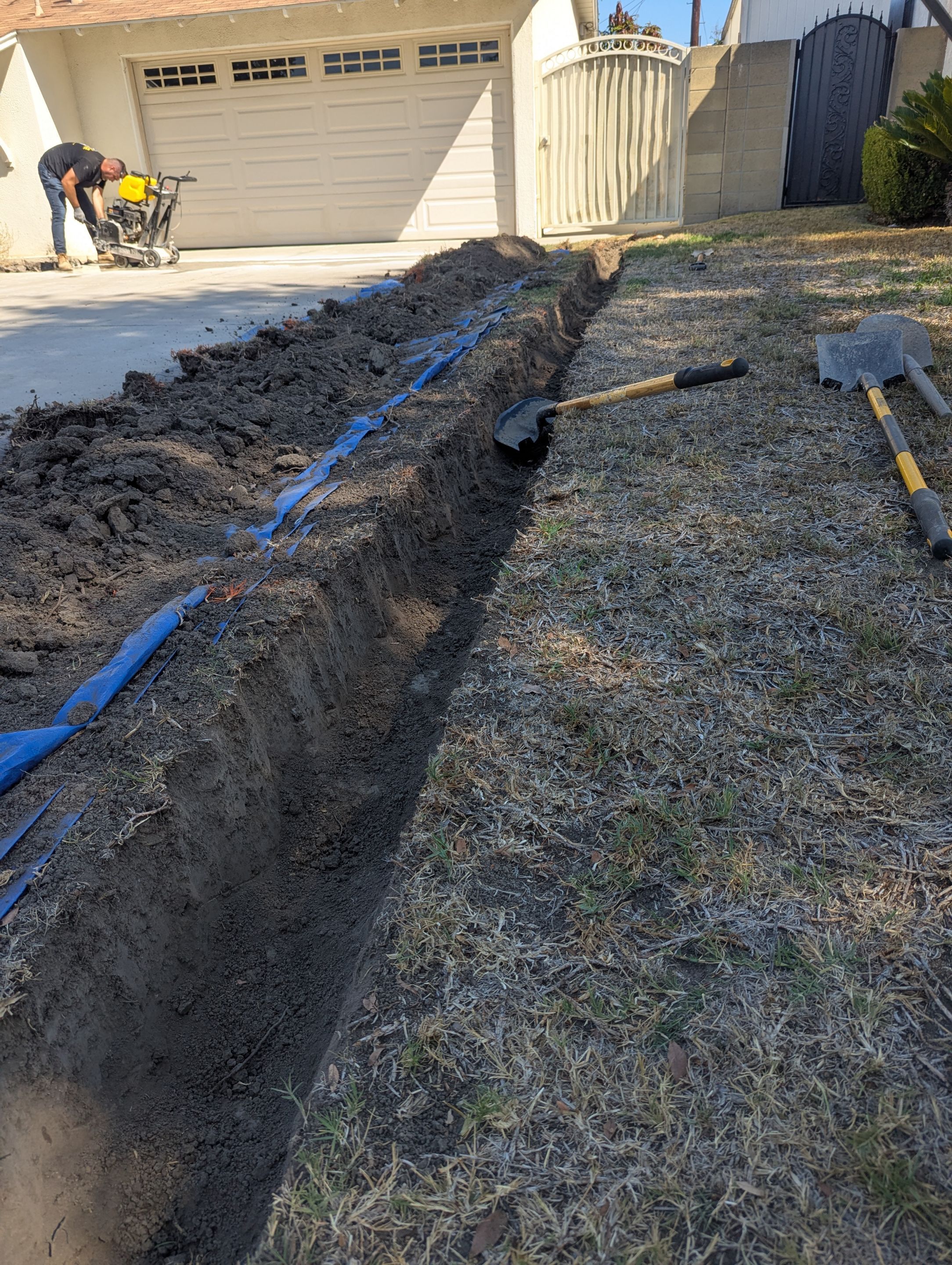 Water Main from meter to house  by Professional Plumbing Inc 