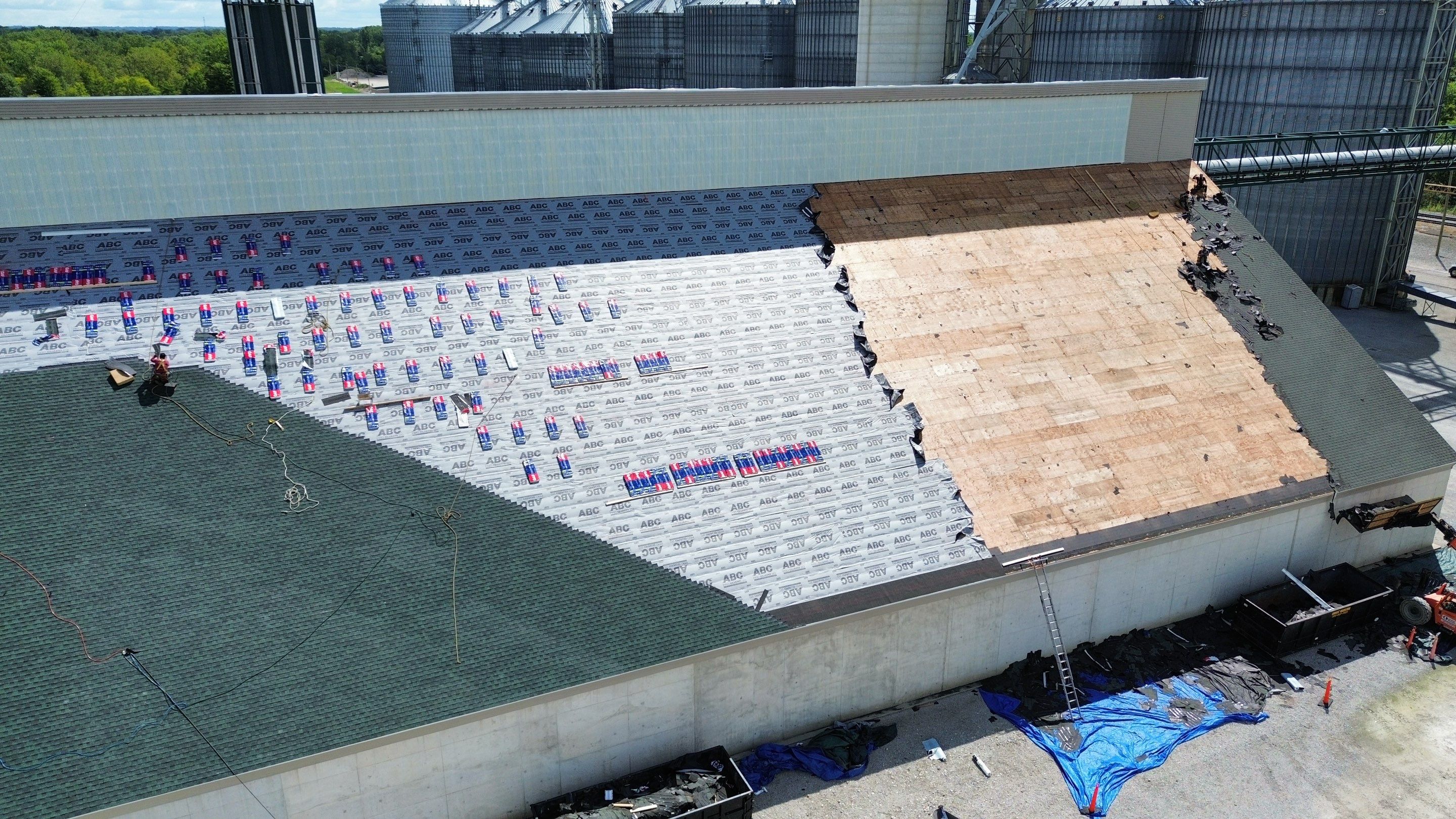 Commercial Roofing Installation using Timberline HDZ Shingles - Hunter Green by RoofX 