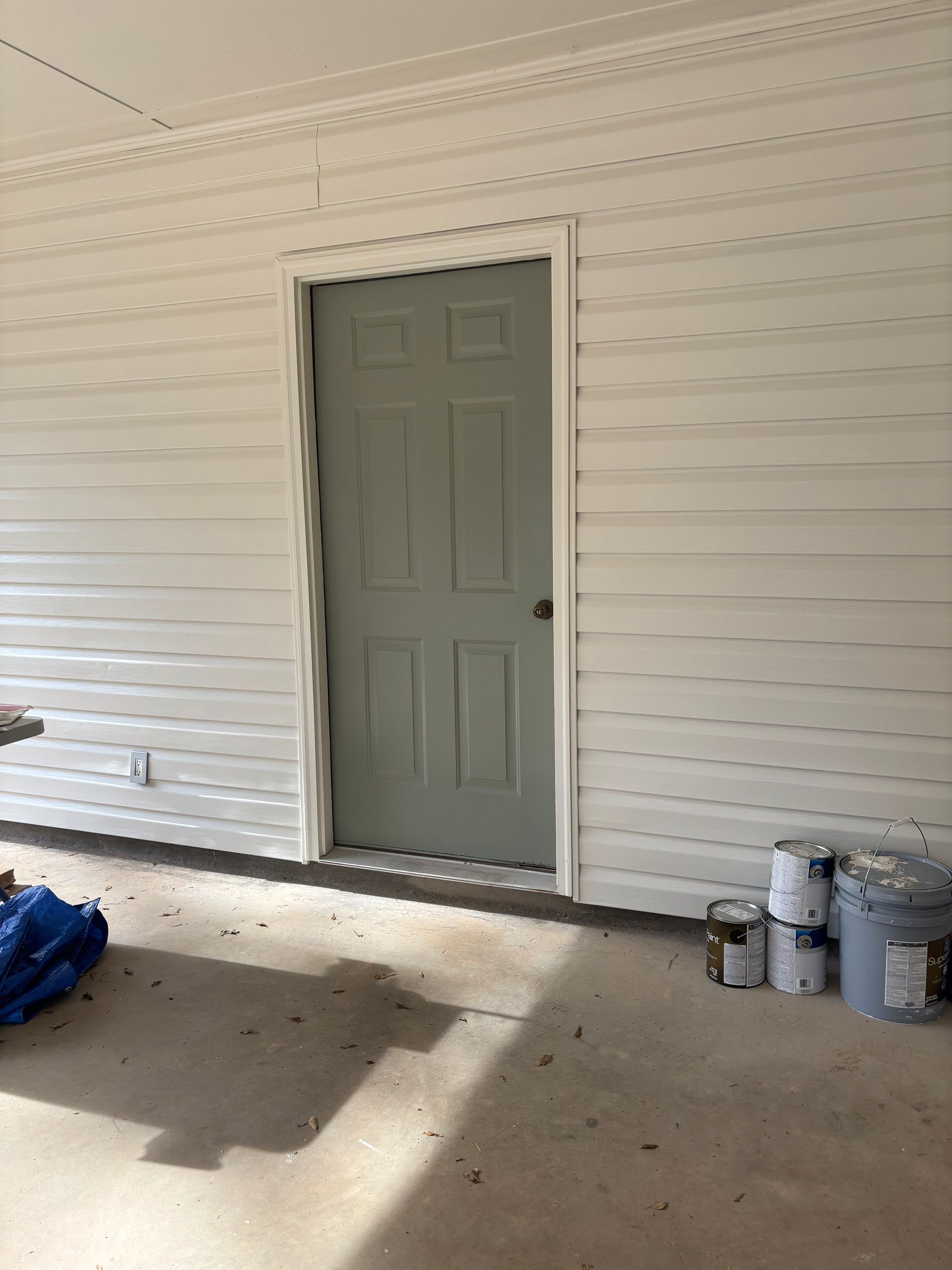 White Masonry Painting and Exterior Home Refresh in Covington by PGP Surface Solutions, LLC