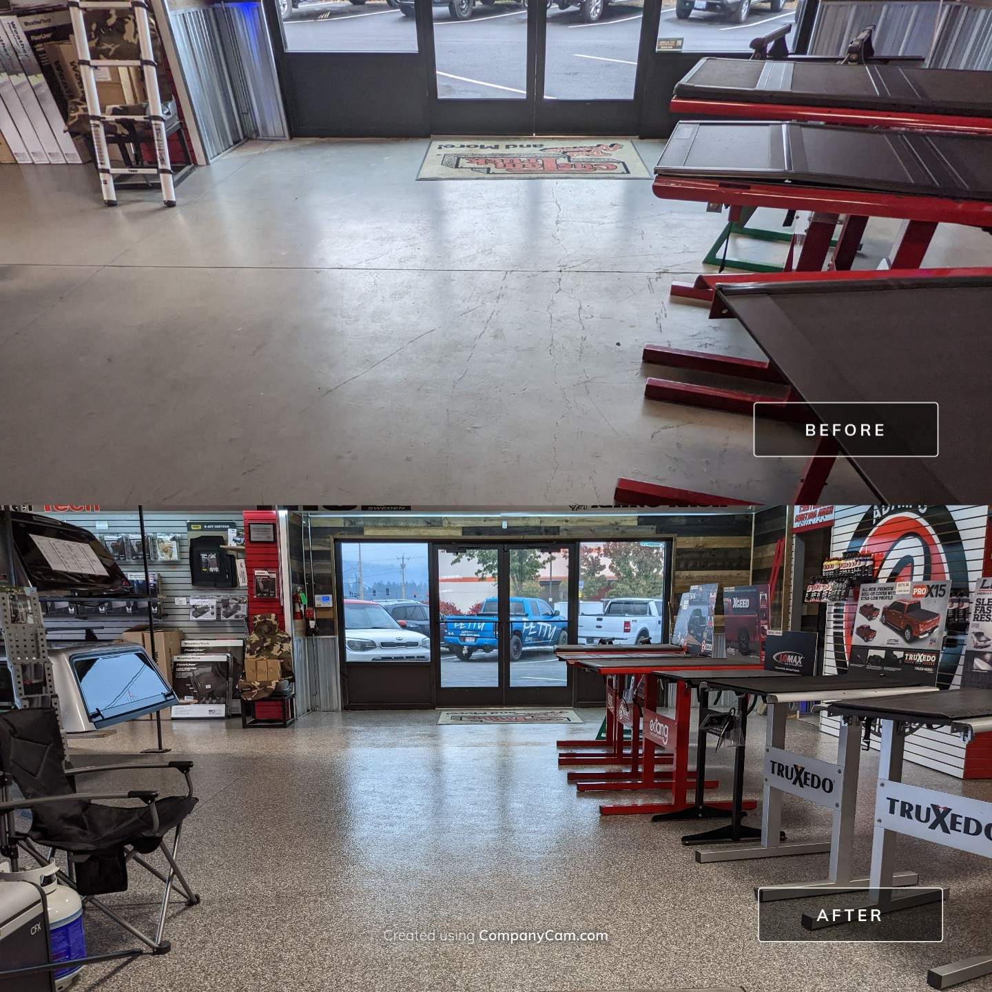 Commercial Showroom Transformation in Silvercreek by Croc Coatings, LLC
