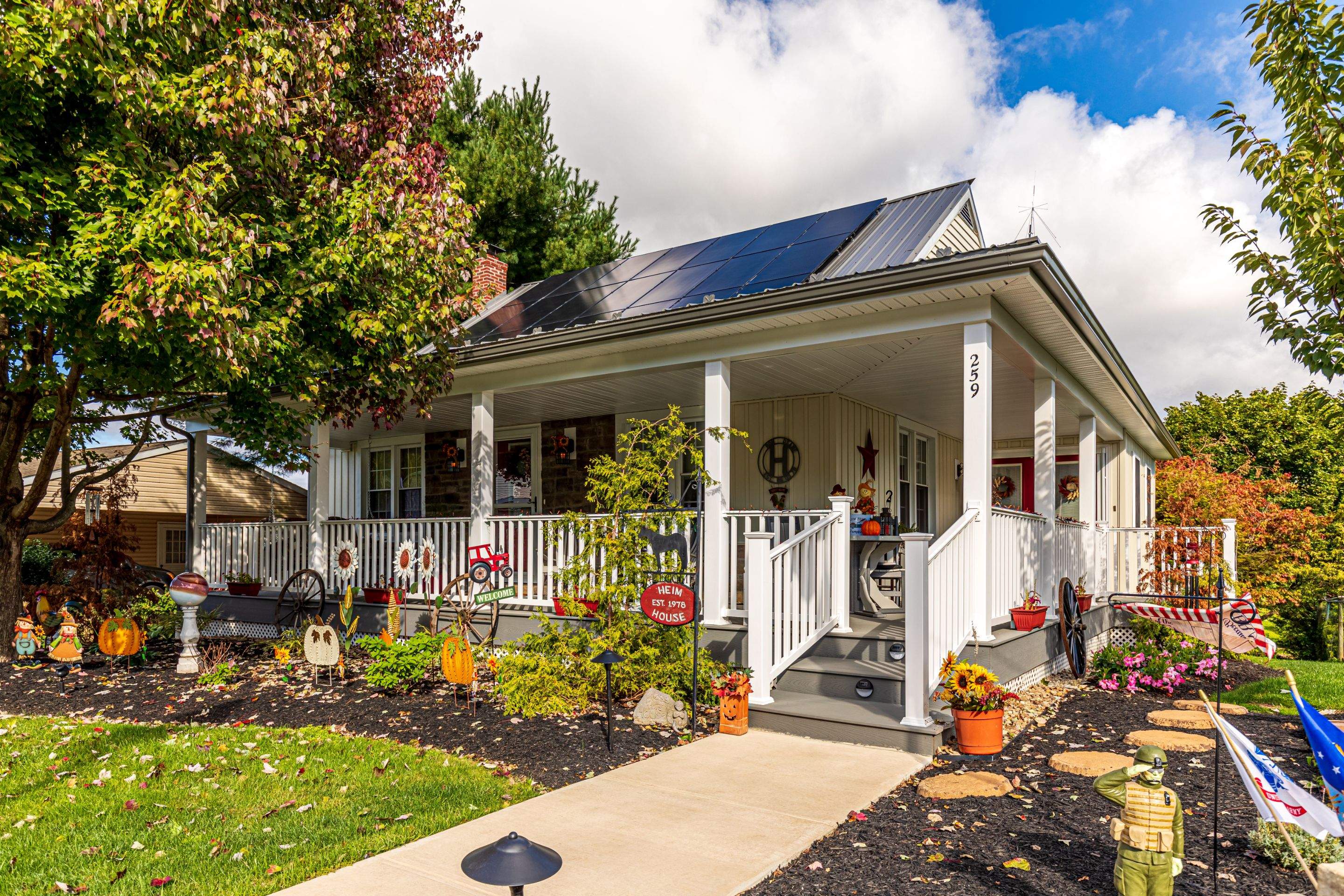 Metal Roof-pewter gray   New deck by Esh Builders