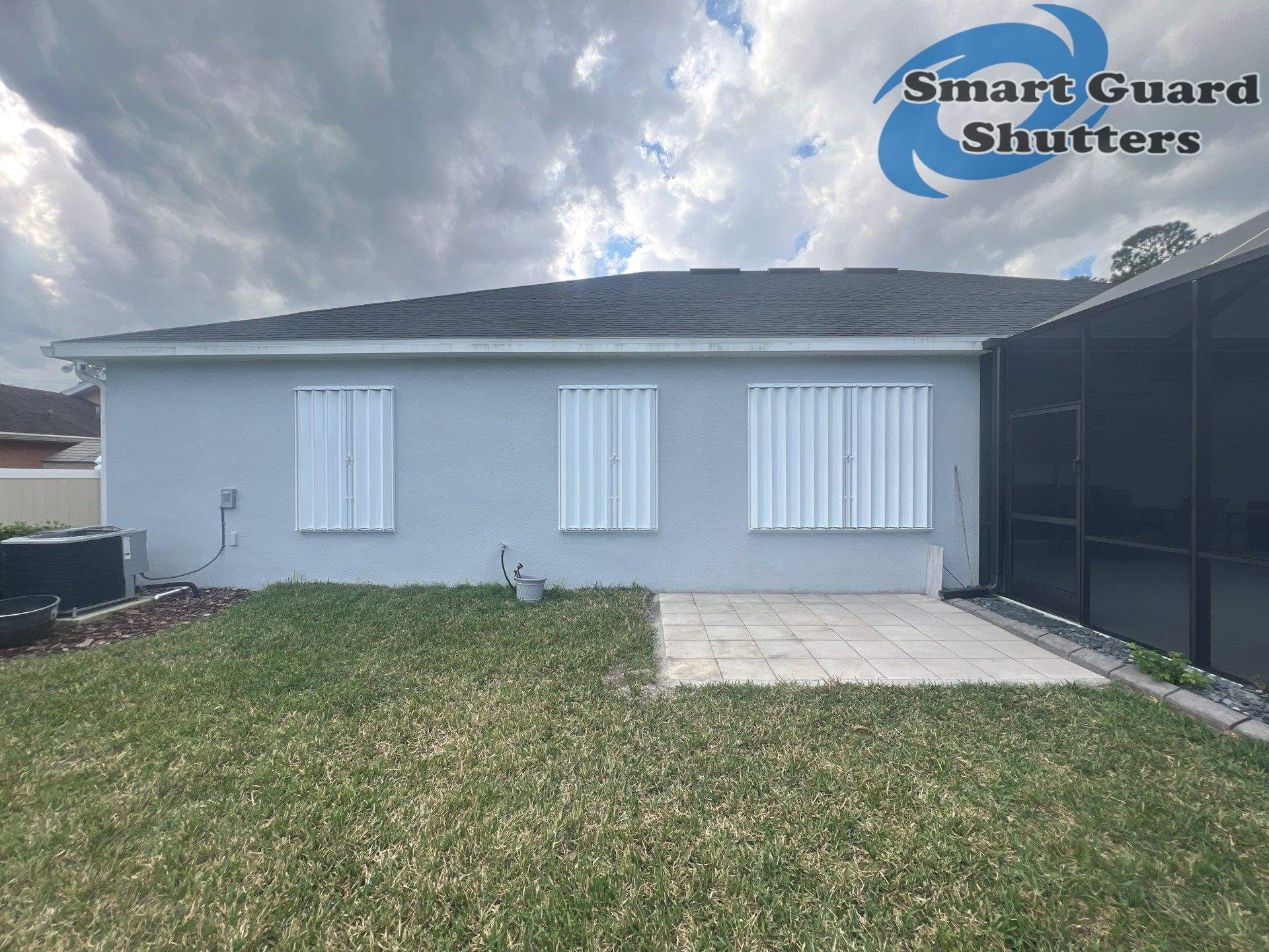 Hurricane Protection in White by Smart Guard Shutters