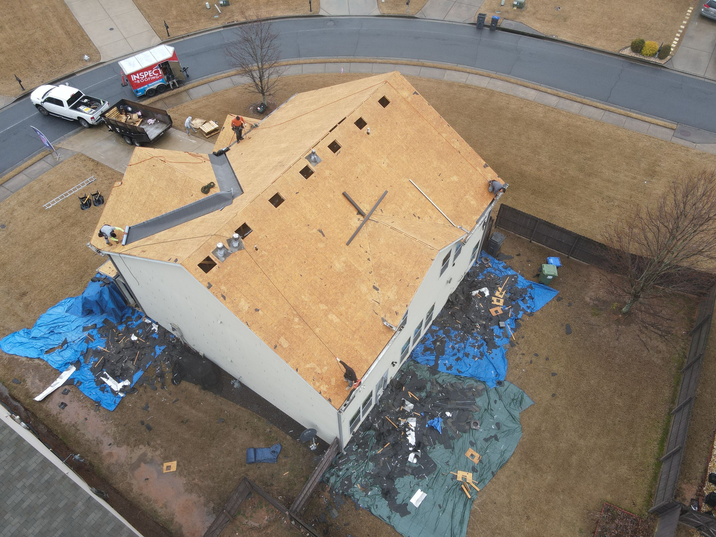 Residential Roofing Installation using Owens Corning by Inspector Roofing and Restoration