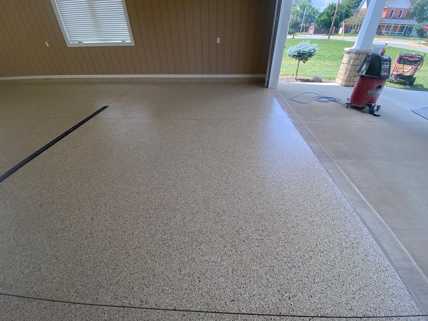 Garage Floor using Driftwood by Your1DayFloor.com