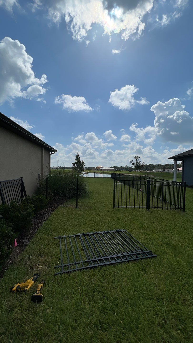 Parrish, FL  Black 3 Rail Aluminum Fence Installation by Asap fence and gates, LLC