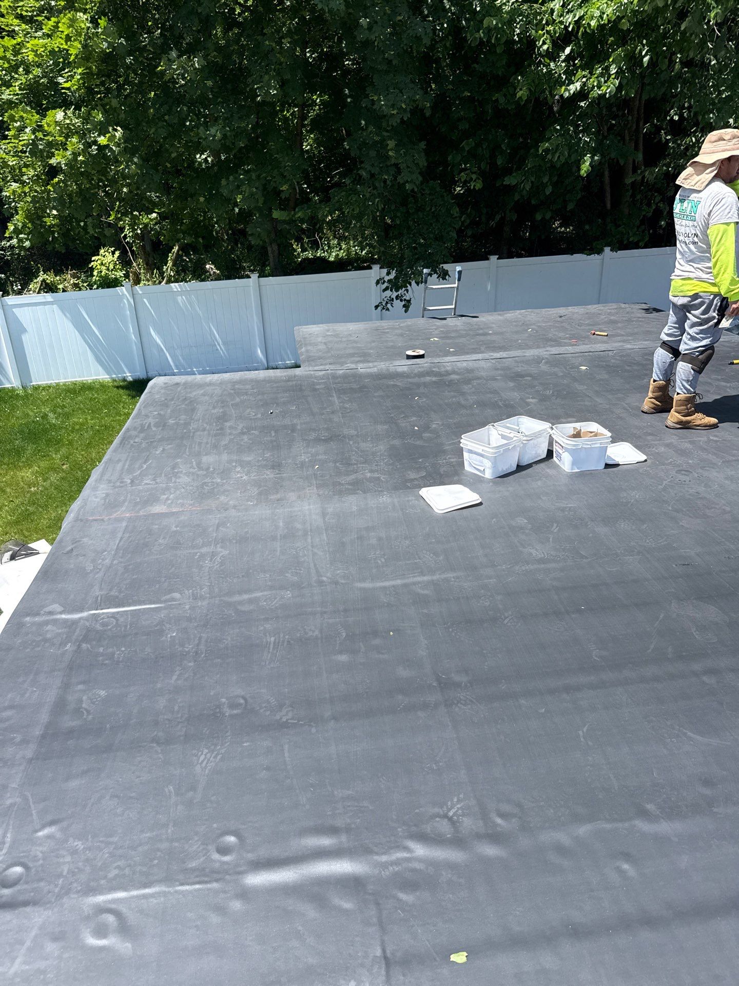 EPDM Flat Roof Installation + Seamless Gutter Upgrade by Mighty Dog Roofing of Greater Middlesex County