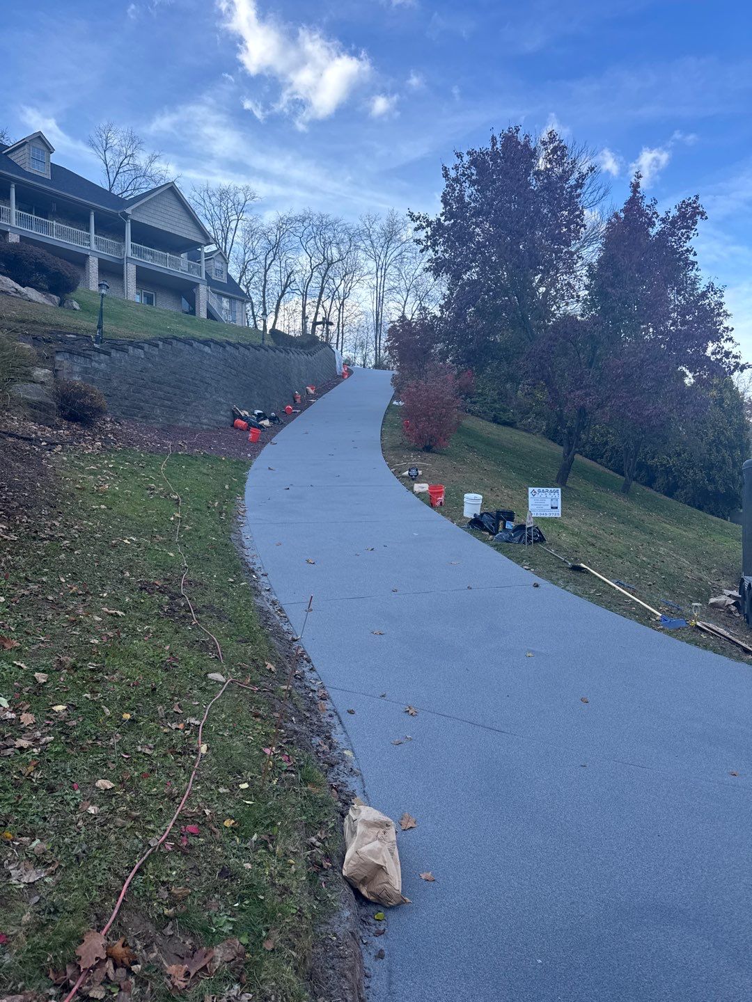 Steep Driveway Project in Sarver by Floors in a Day, Inc