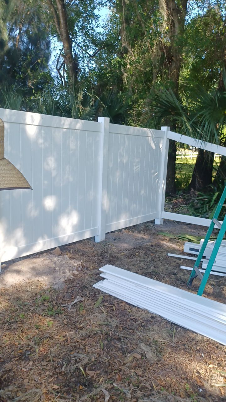 Bradenton, FL 6ft. Tall White Vinyl Privacy Fence by Asap fence and gates, LLC
