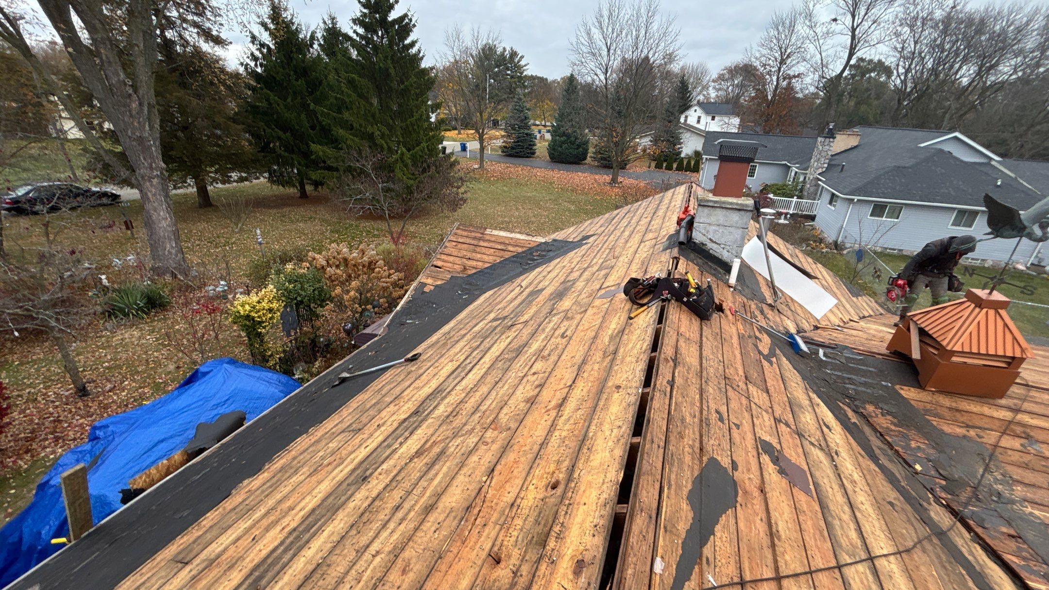 Roof Replacement using Owens Corning Aged Copper by 180 Contractors