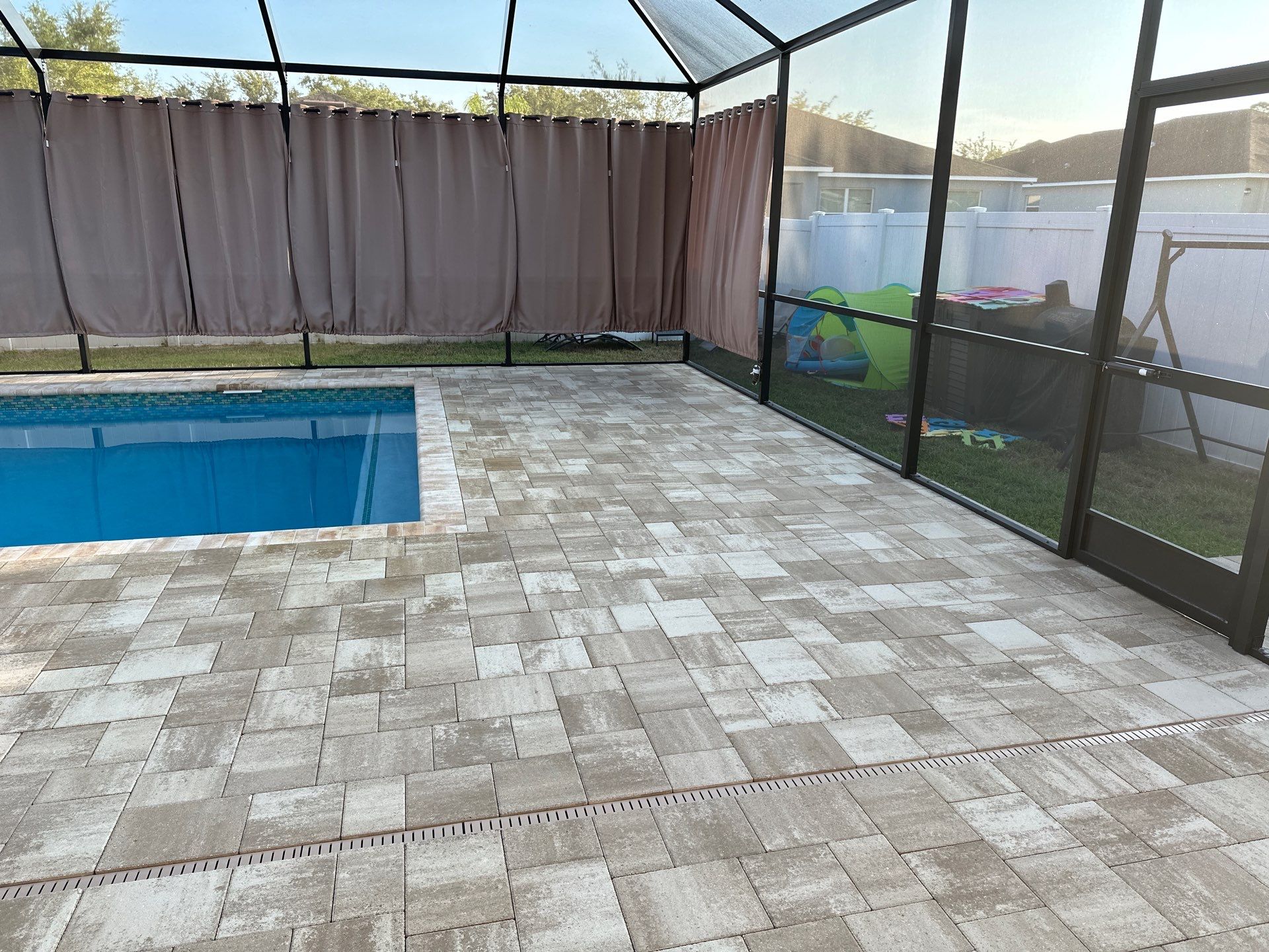 Paver Cleaning and Sealing Pool Deck in Ruskin by Supreme Paver Experts
