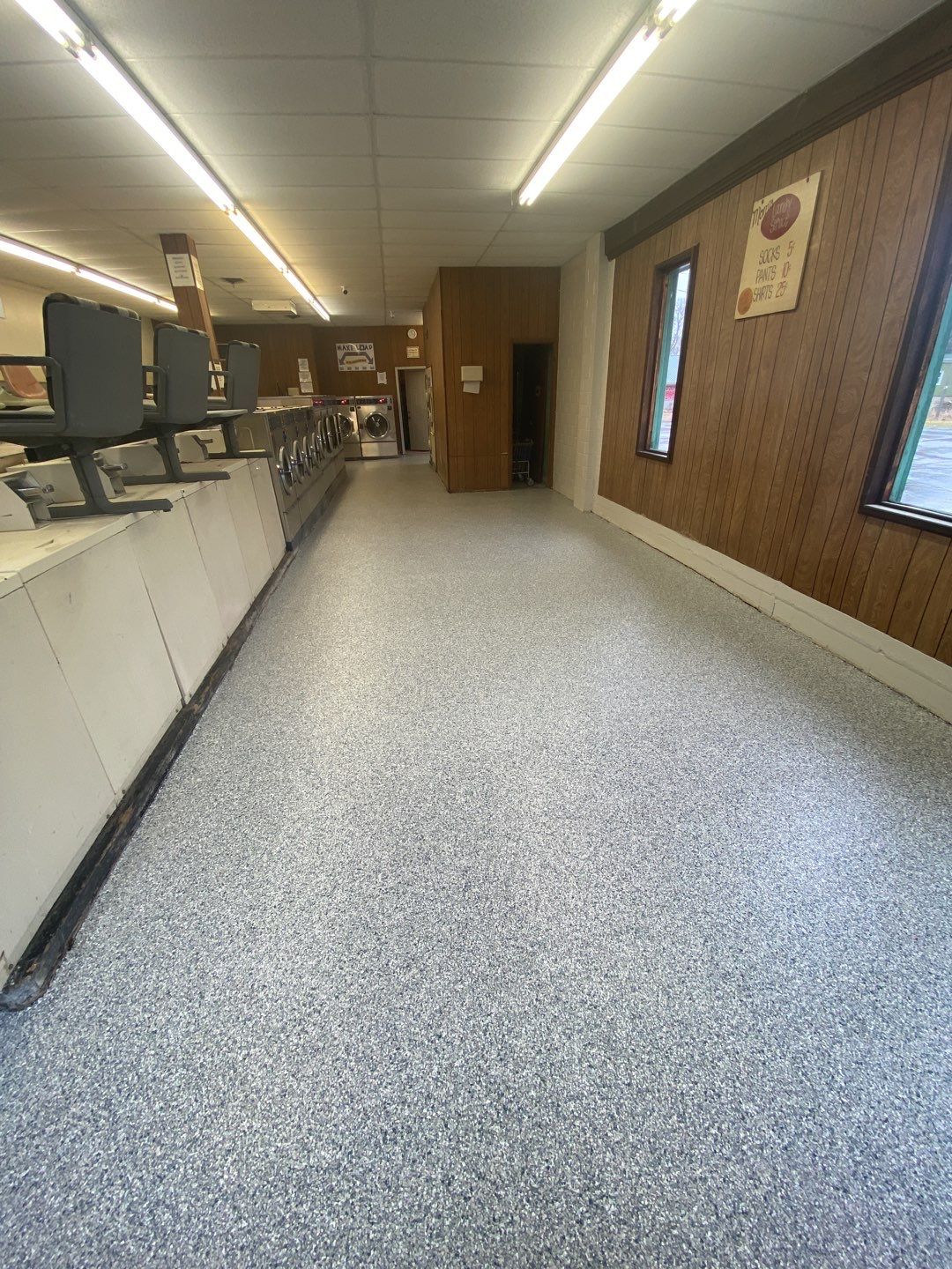 Laundromat Floor using Tidal Wave by Your1DayFloor.com