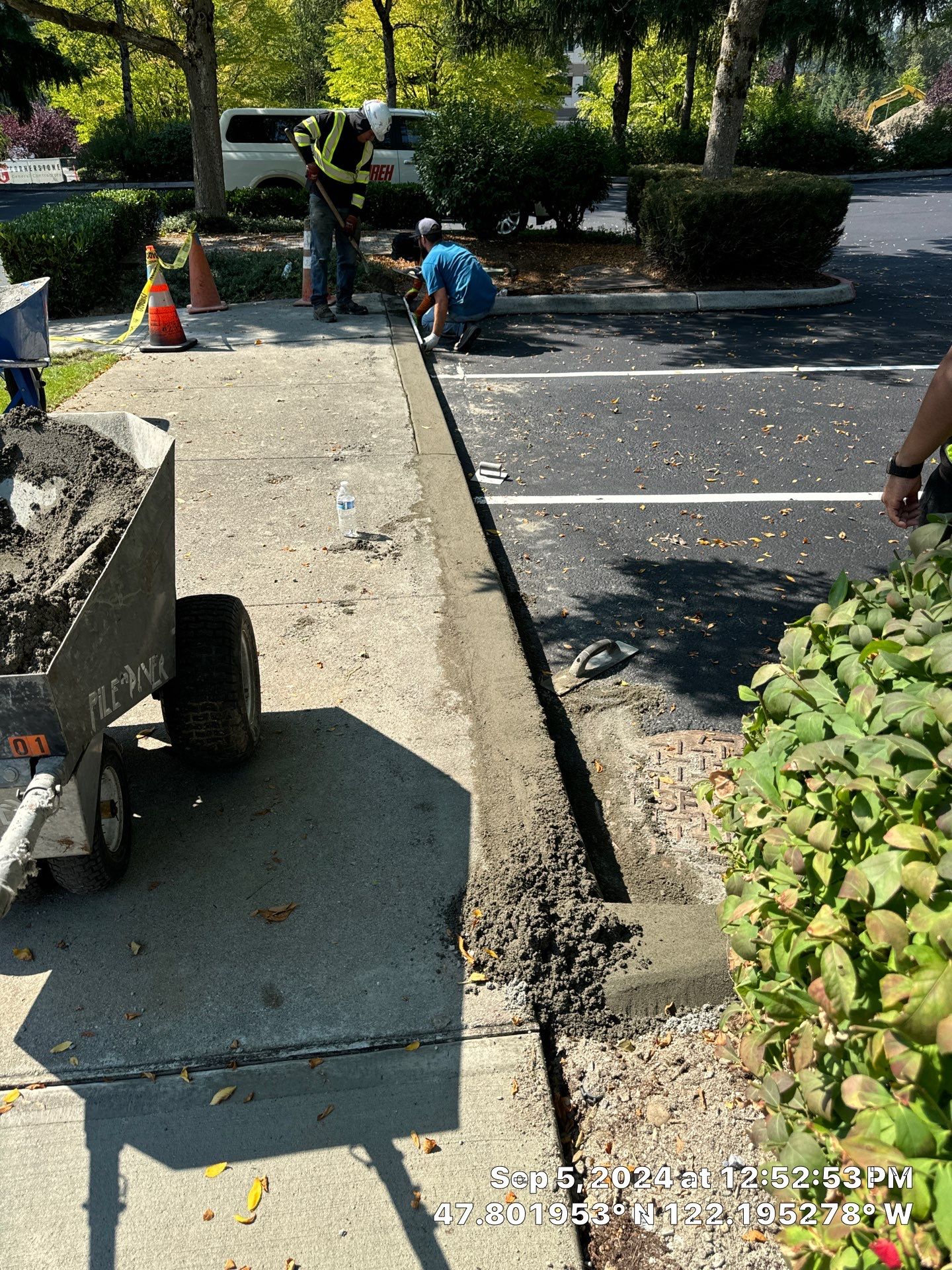 Kidder Matthews | Parking Lot Sealcoating & Striping with Concrete Curb & Patch Repairs  by Jireh Asphalt & Concrete Inc 