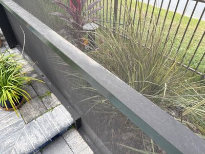 Construction debris on Pool Cage Screen Enclosure Cleaning