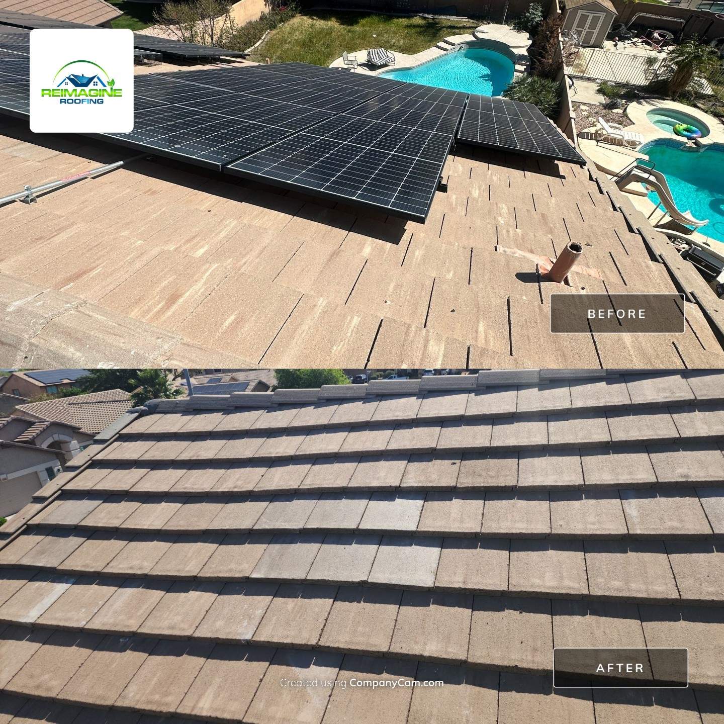 Sandstone Beige Concrete Tile by Reimagine Roofing