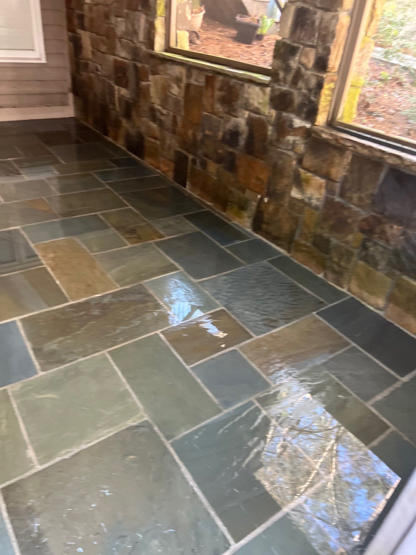 travertine  using Concrete Sealant by DuraSeal