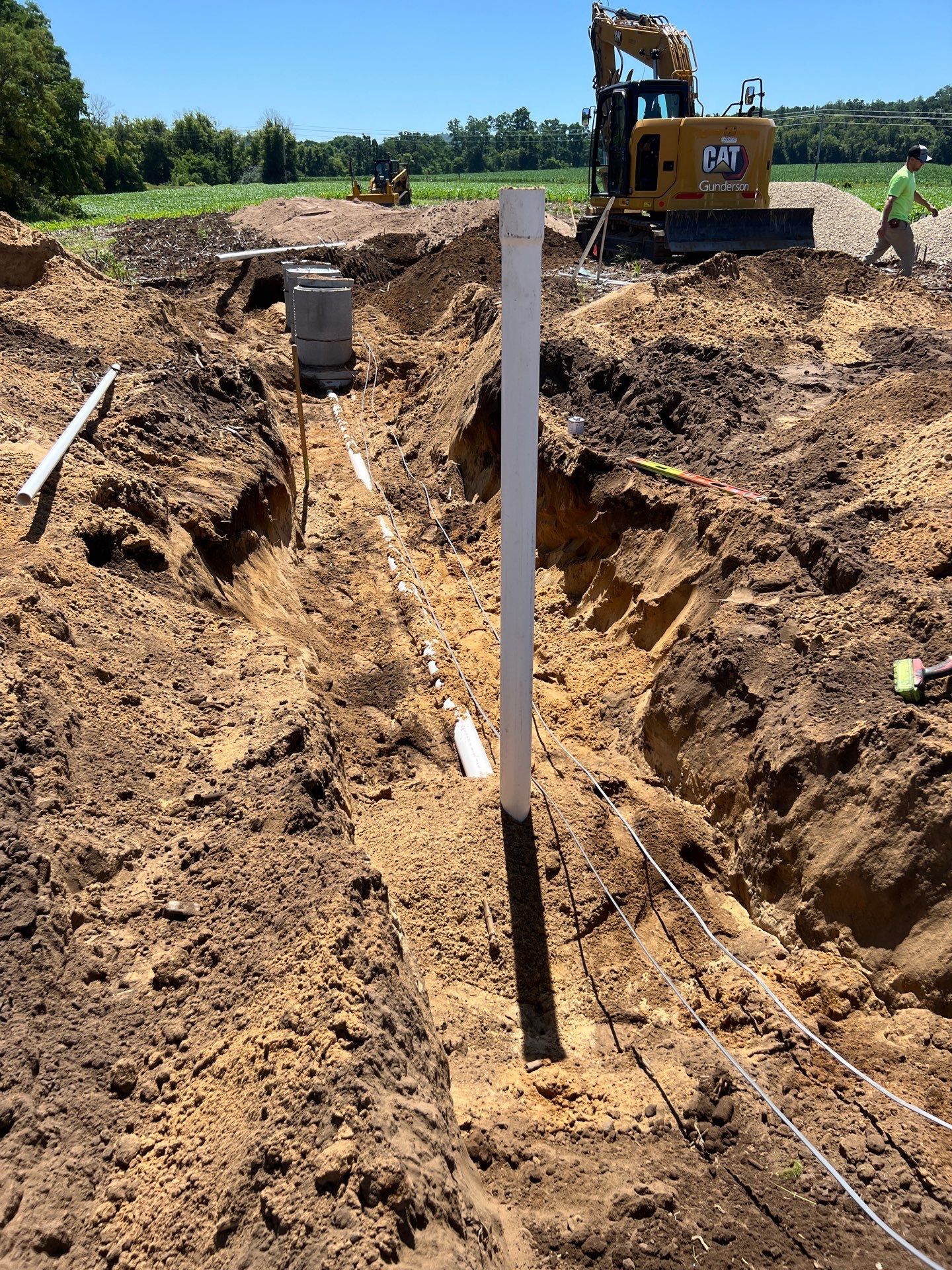Excavation and Underground Plumbing Installation in Gilmanton, Wisconsin by Gunderson Plumbing & Concrete LLC
