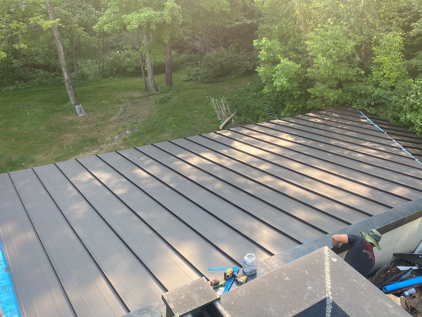 Roof Replacement using 16" Standing Seam Panels by Jay Carter Roofing & Sheet Metal