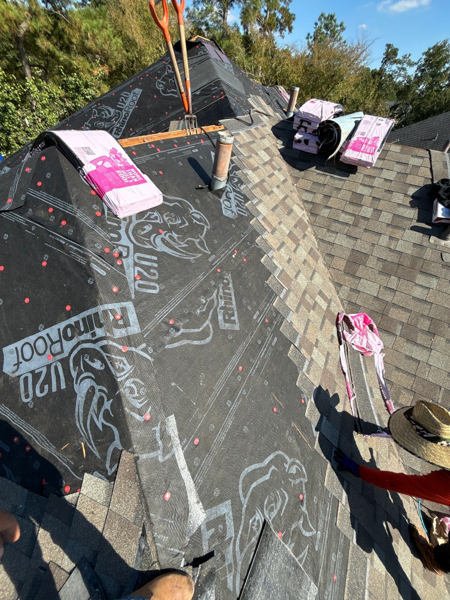Residential Roofing Installation using Owen's Corning Duration (Lifetime) Shingles by Roof Repair Company