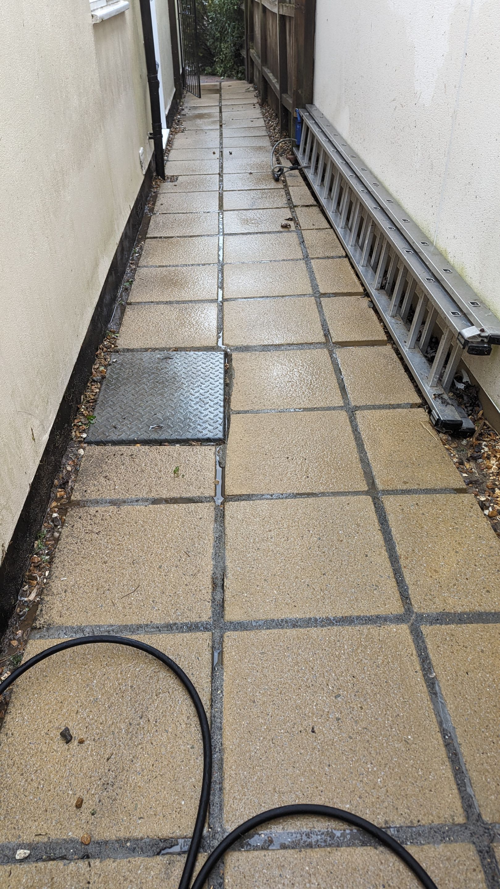 Driveway And Patio Clean using honda 21 ltr/min by Ges Exterior Cleaning ltd