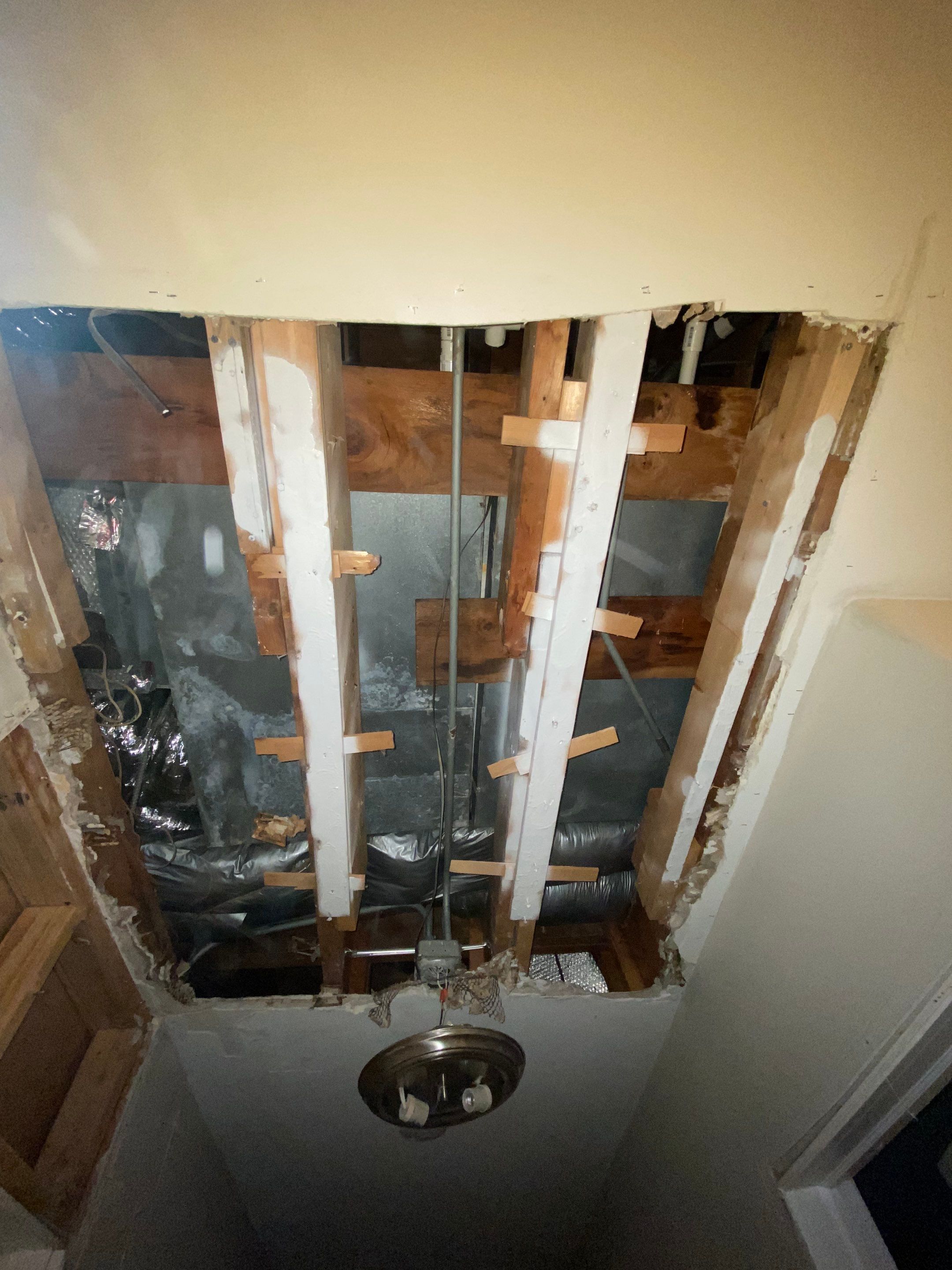 Water Damage 2nd Floor Hallway by Chicagoland Water Medics