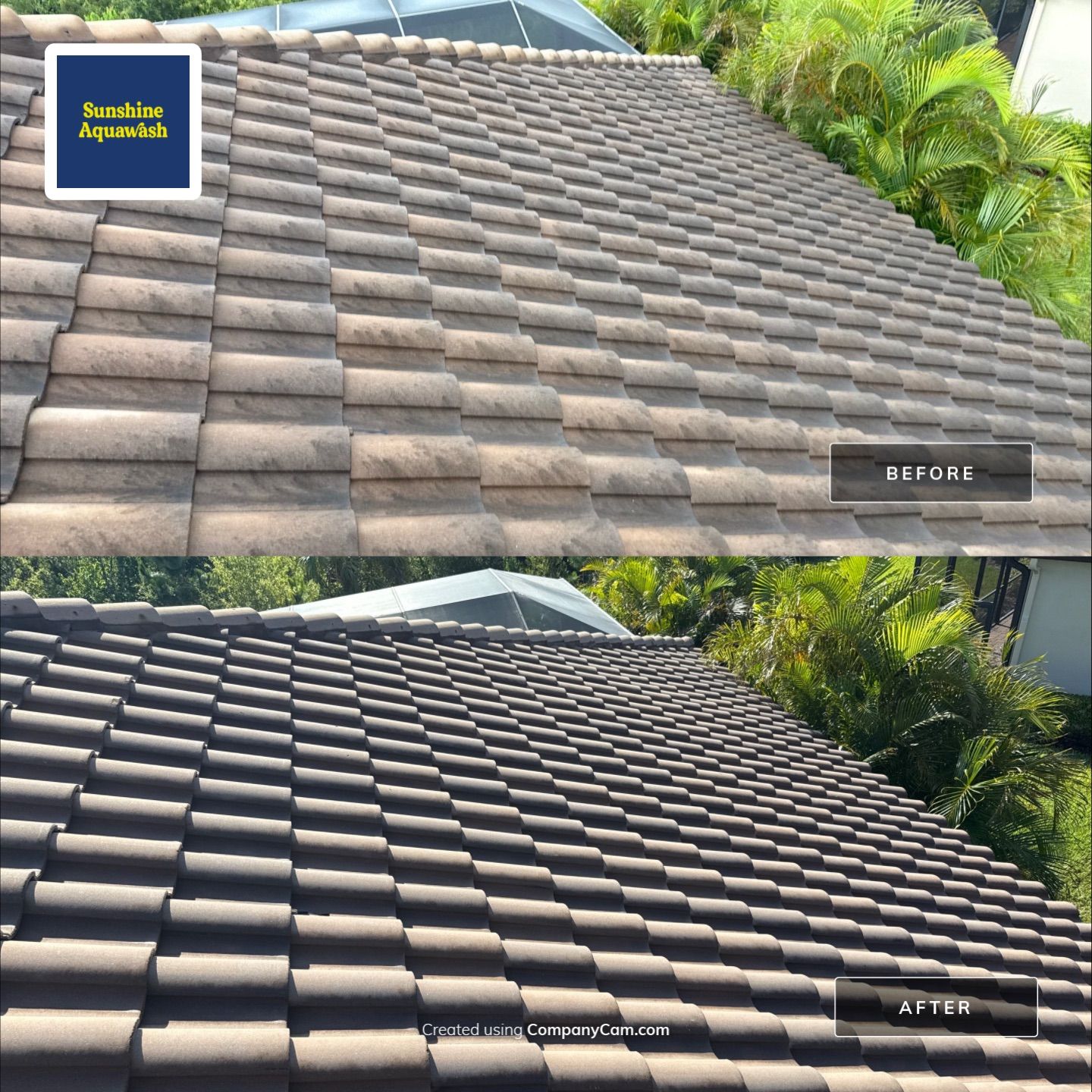 Concrete Tile Roof, Paver Driveway & Lanai Cleaning – Artisan Lakes Esplanade, Palmetto, FL by Sunshine AquaWash