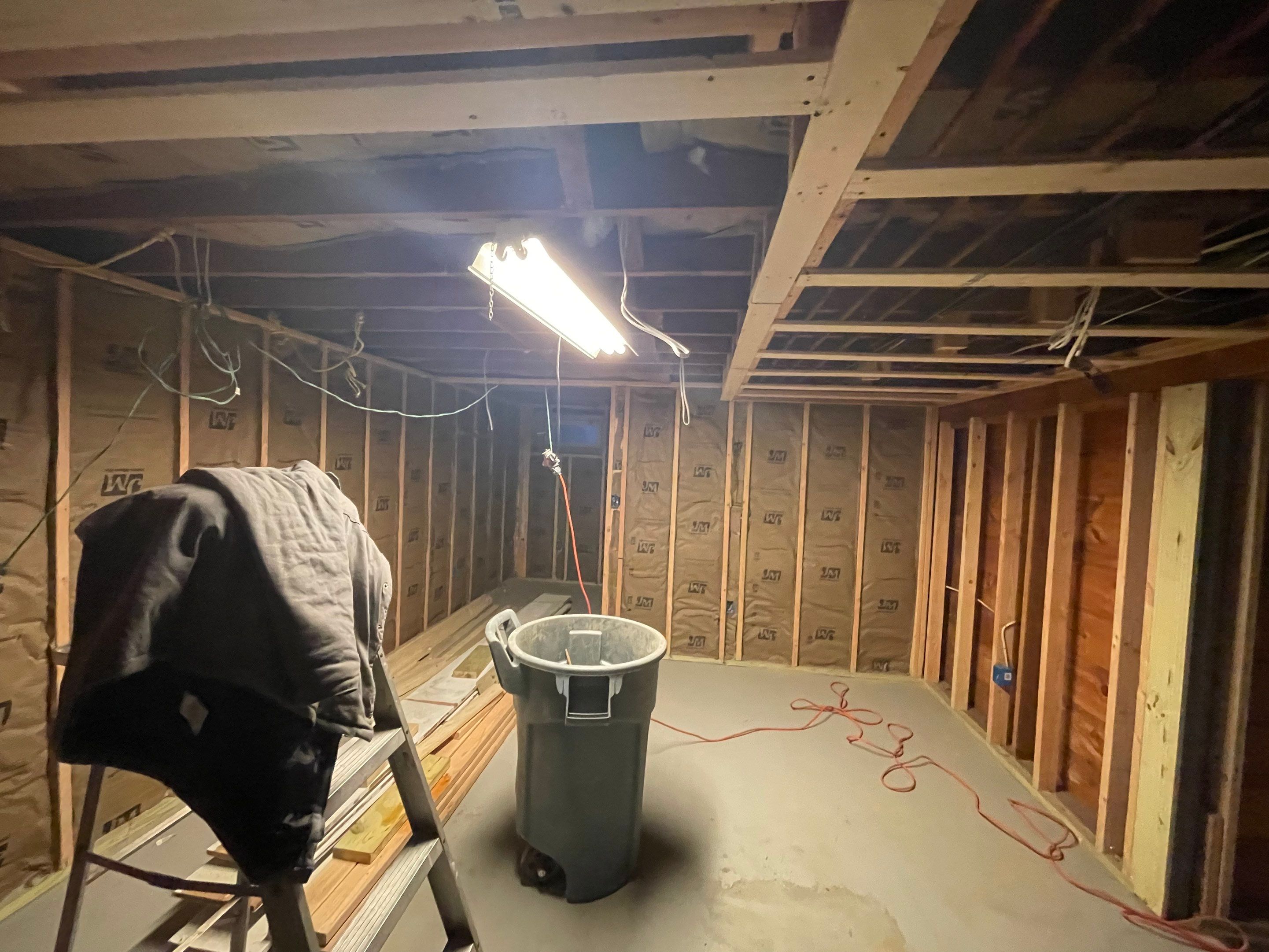 Basement Remodel using Wood by Home Concepts Construction