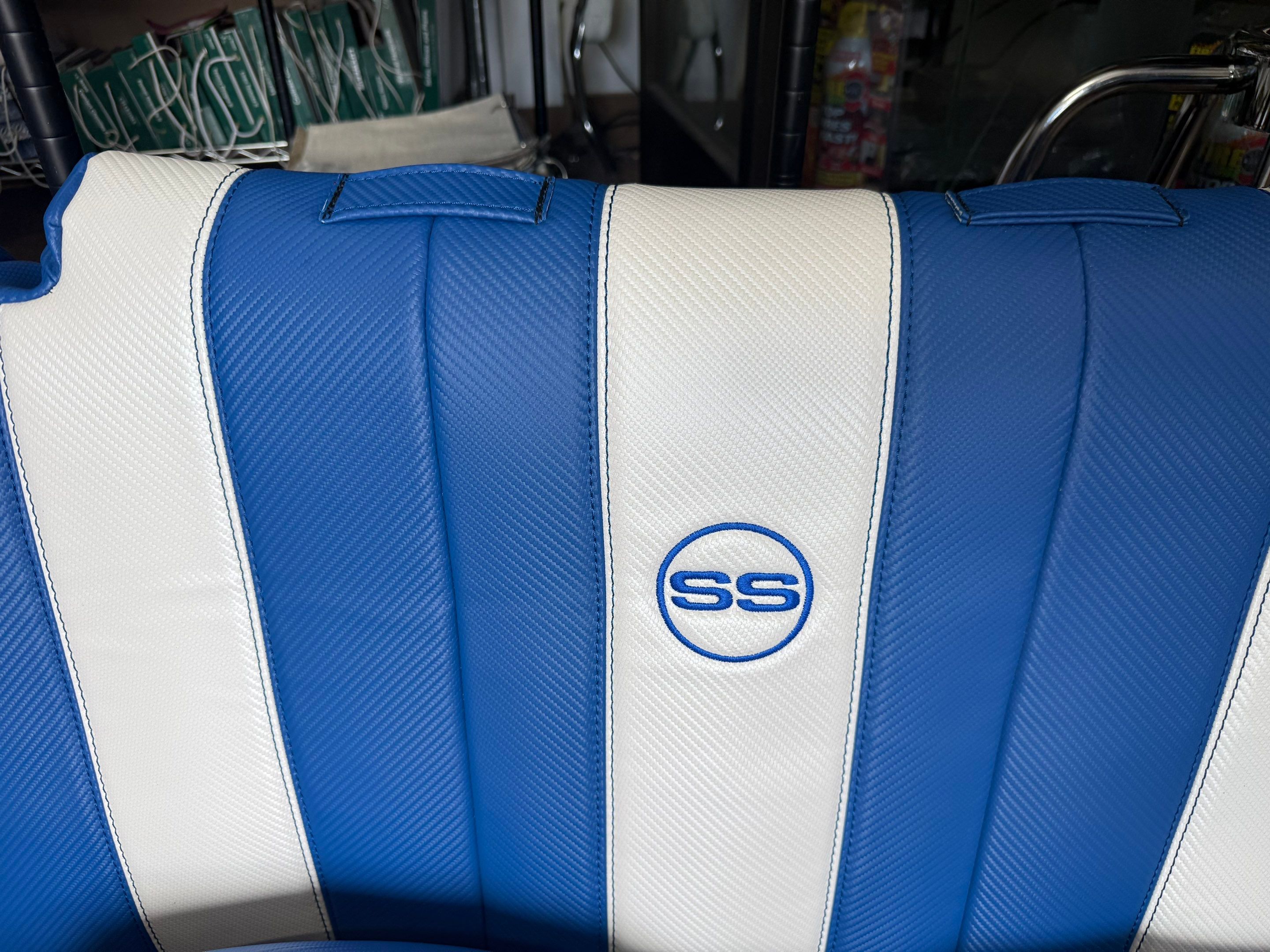 1966 Chevelle custom front & rear seats by Rocky Mountain Upholstery Co