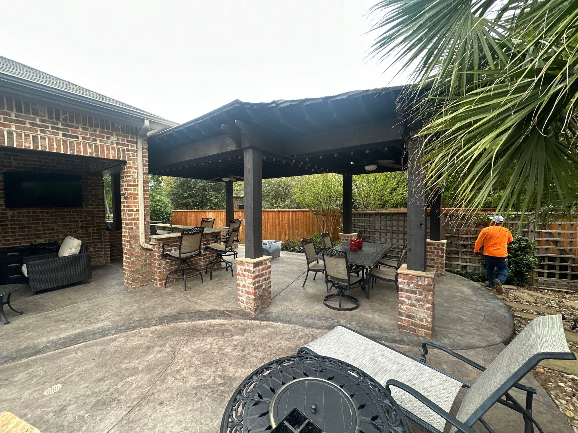 Covered Patio Remodel in The Woodlands by SophAlx LLC