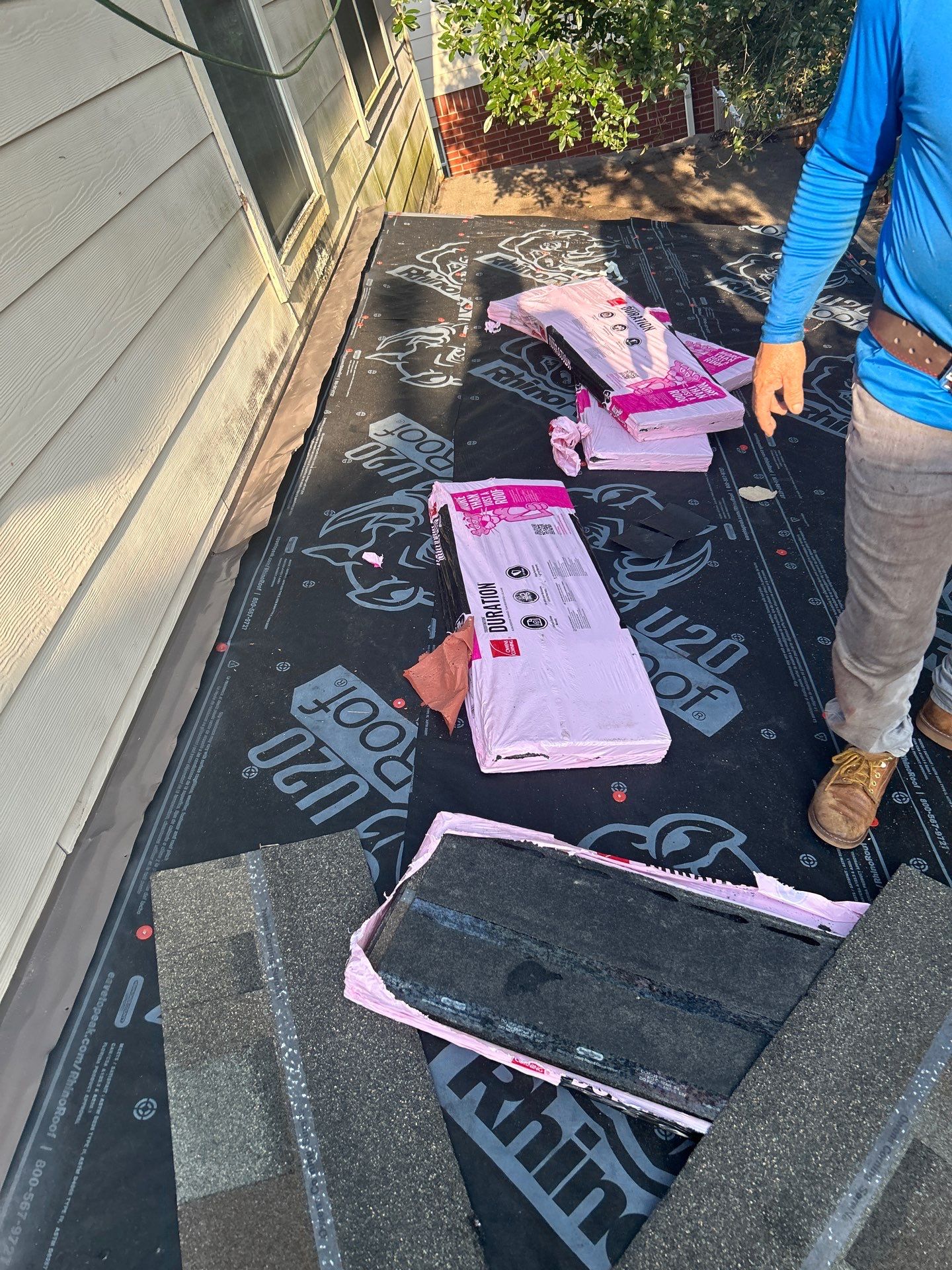 Residential Roofing Installation using Owen's Corning Duration (Lifetime) Shingles by Roof Repair Company