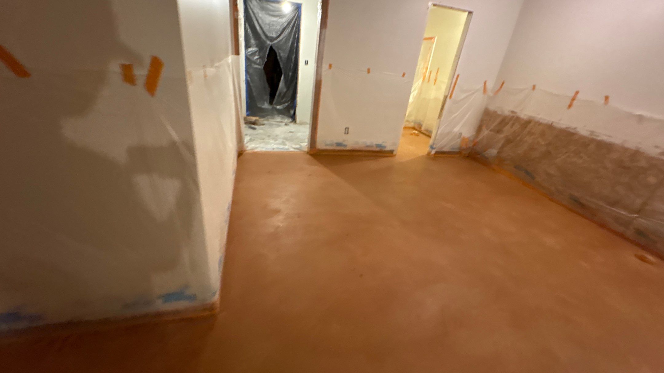 Basement Floor Remodel with Haven Reno KC by Big Red Decorative Concrete, LLC