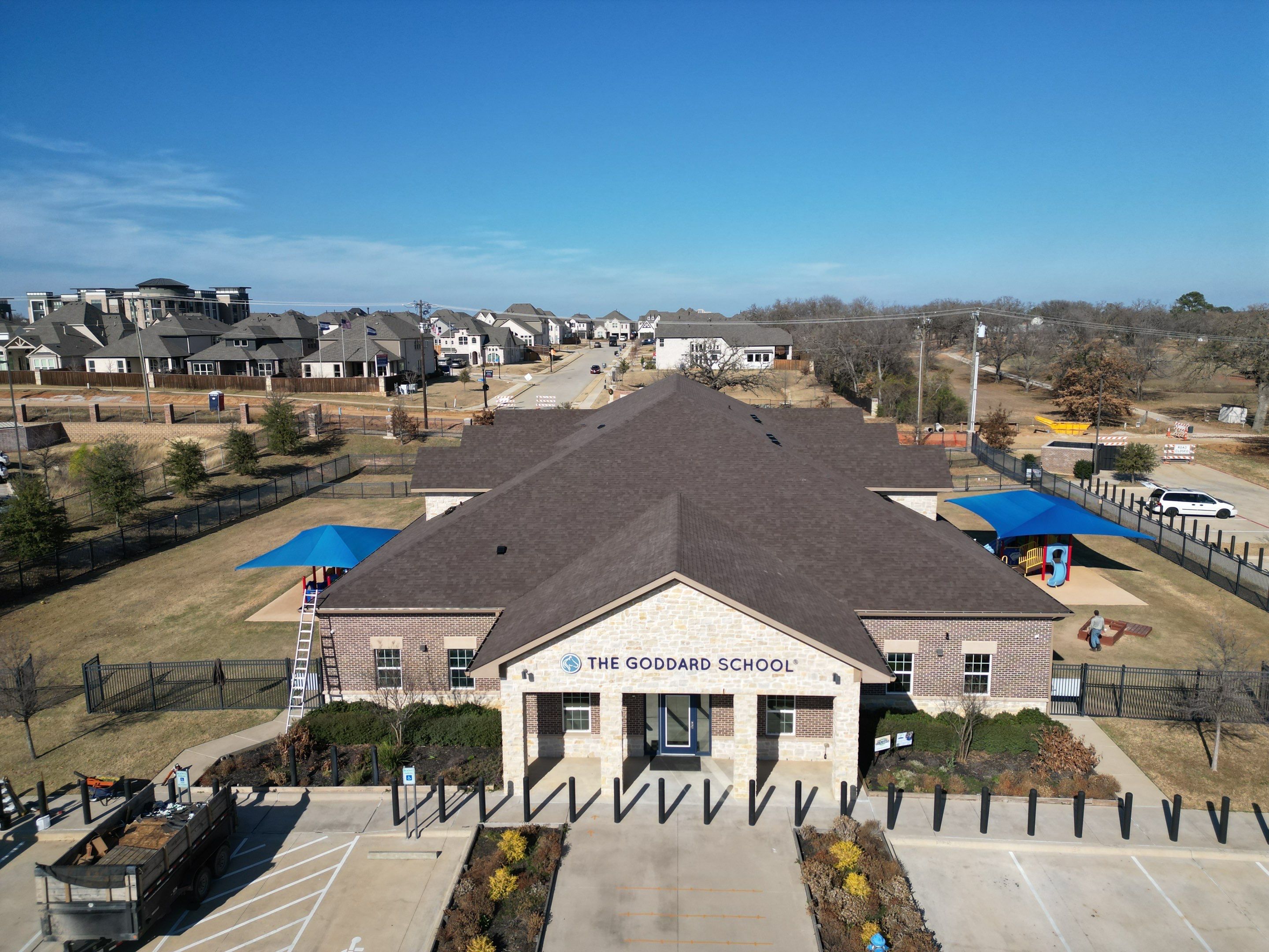 Goddard School Roof Replacement by First Out Roofing 