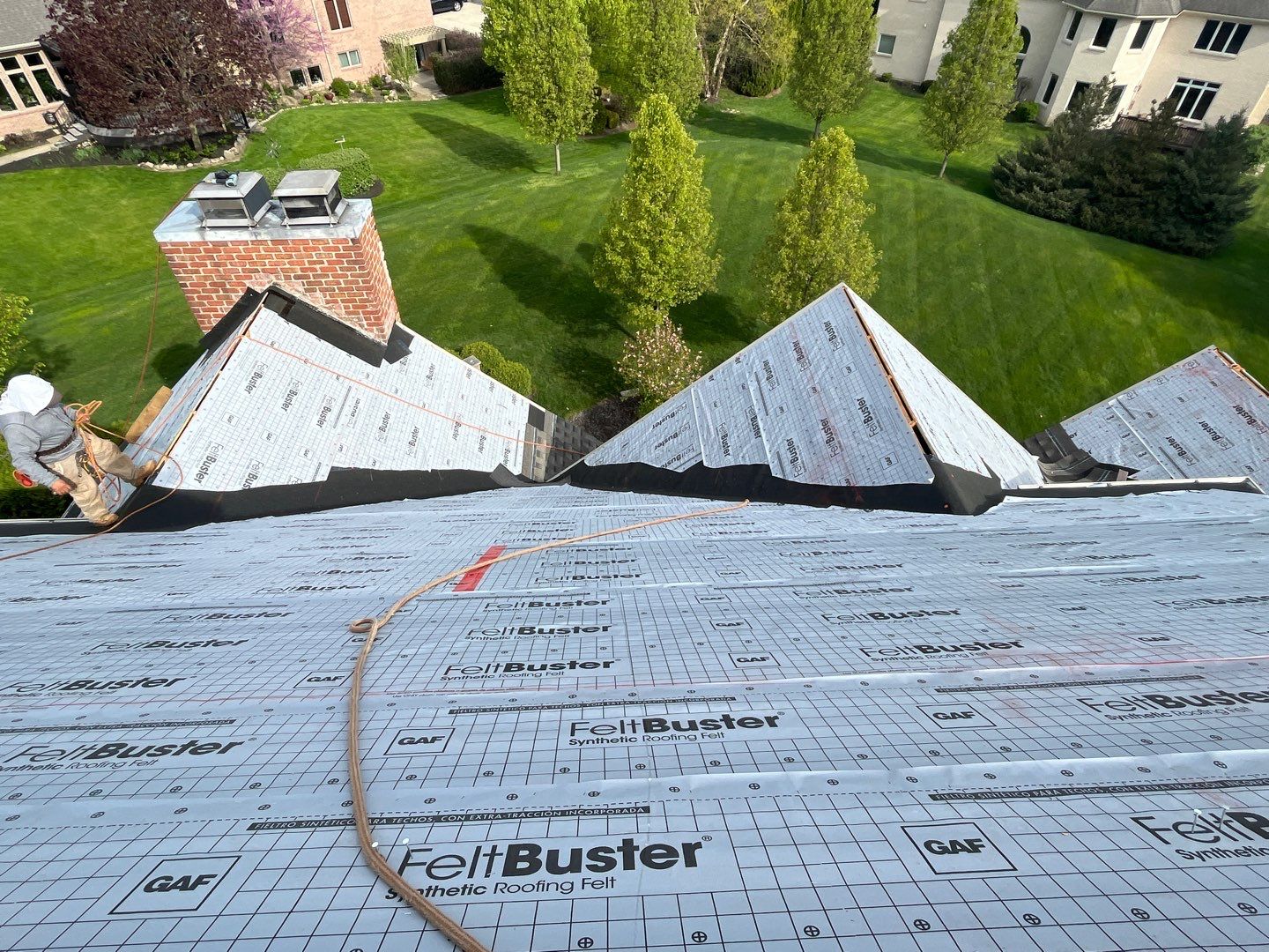 Residential Roofing Installation using GAF Timberline HDZ Weathered Wood by Nitro Roofing and Construction