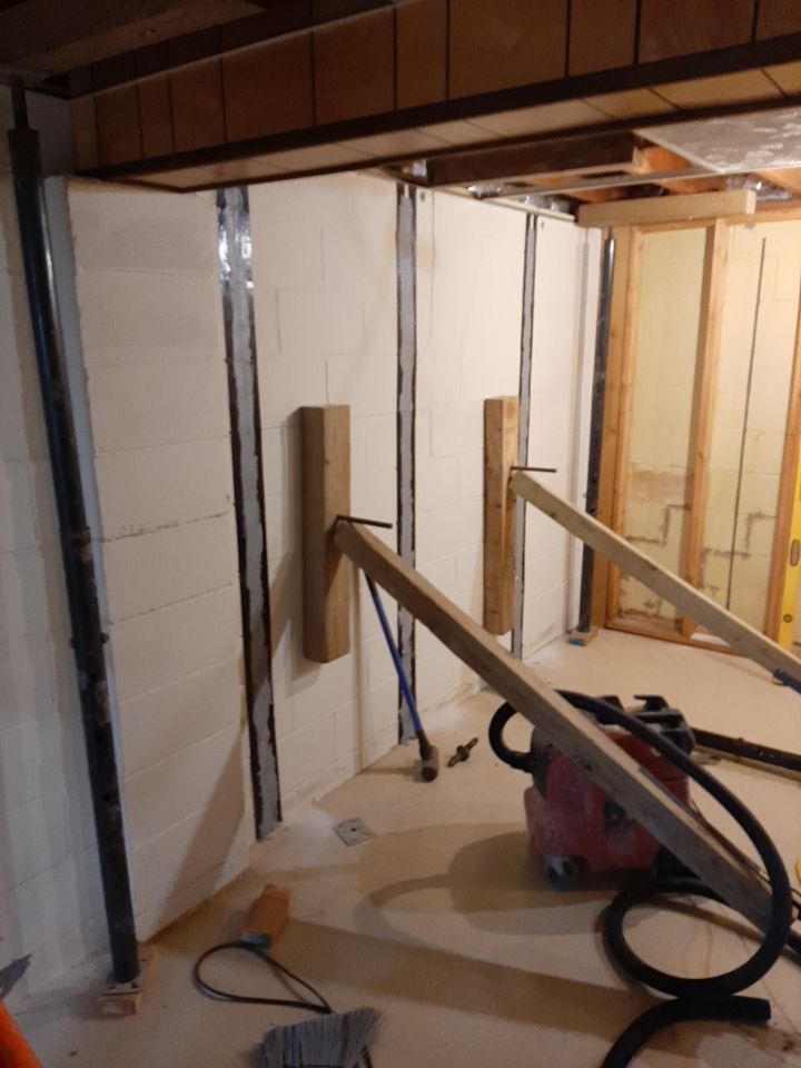 Wall Straightening and Reinforcement using Embedded Fiber Reinforcement by Toledo Basement Repair 