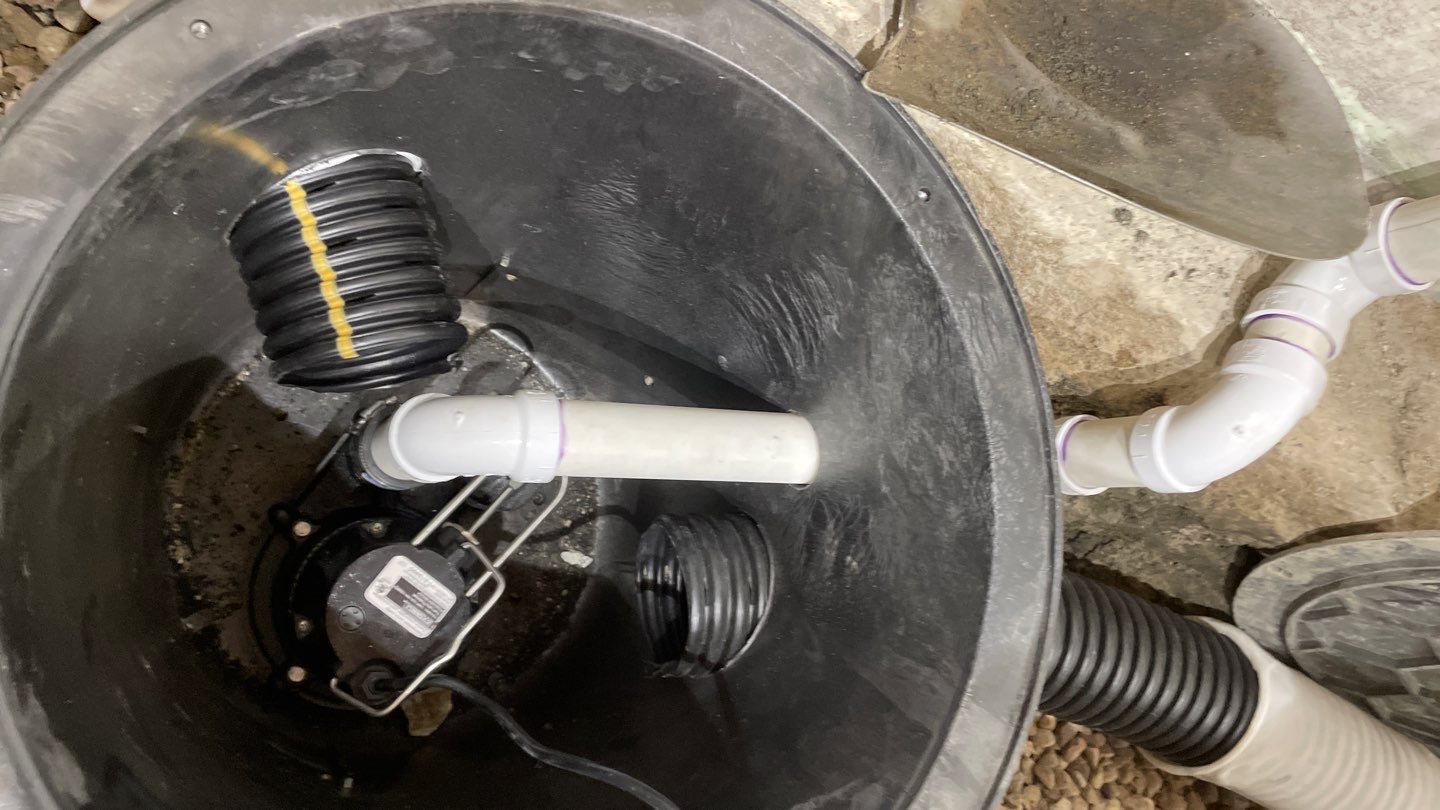 Drain tile & a sump pump for Ruth by Waterproofing Northeast