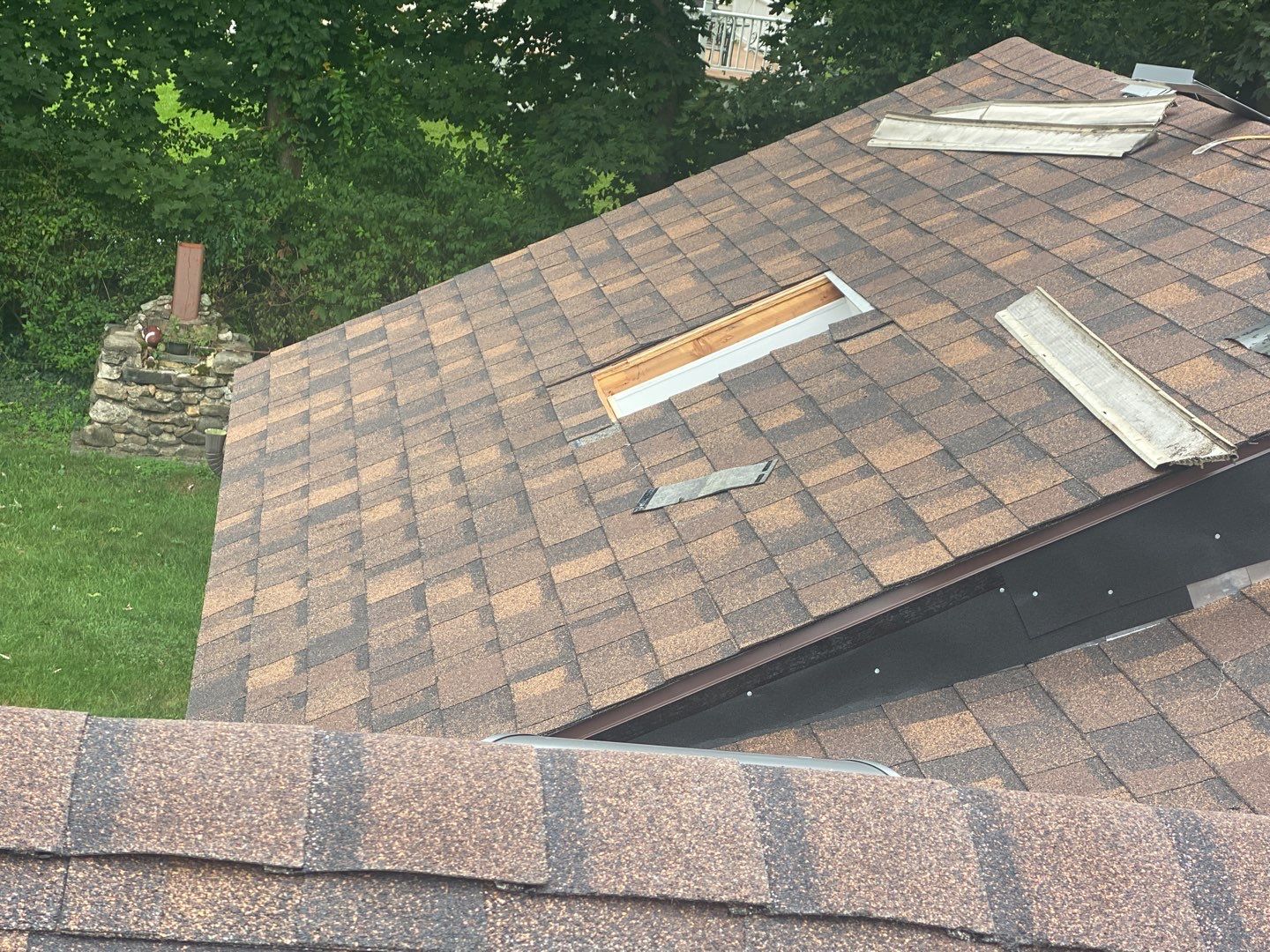 Residential Roofing Installation using Owens Corning Duration Brownwood by A Plus Exterior