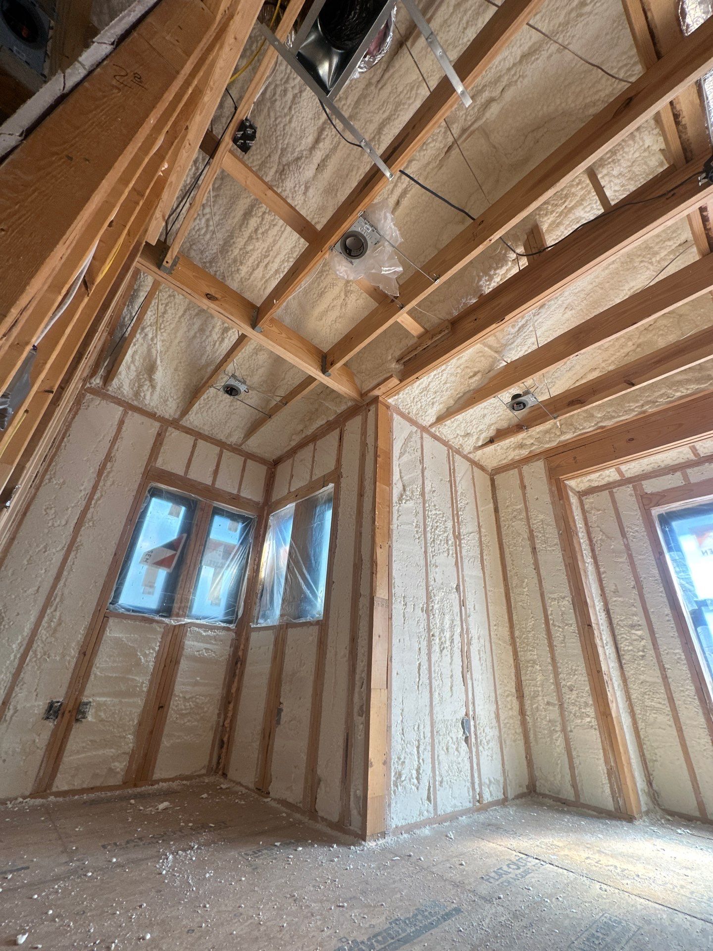 Fully encapsulated Dallas custom home  by Apex Insulation Solutions
