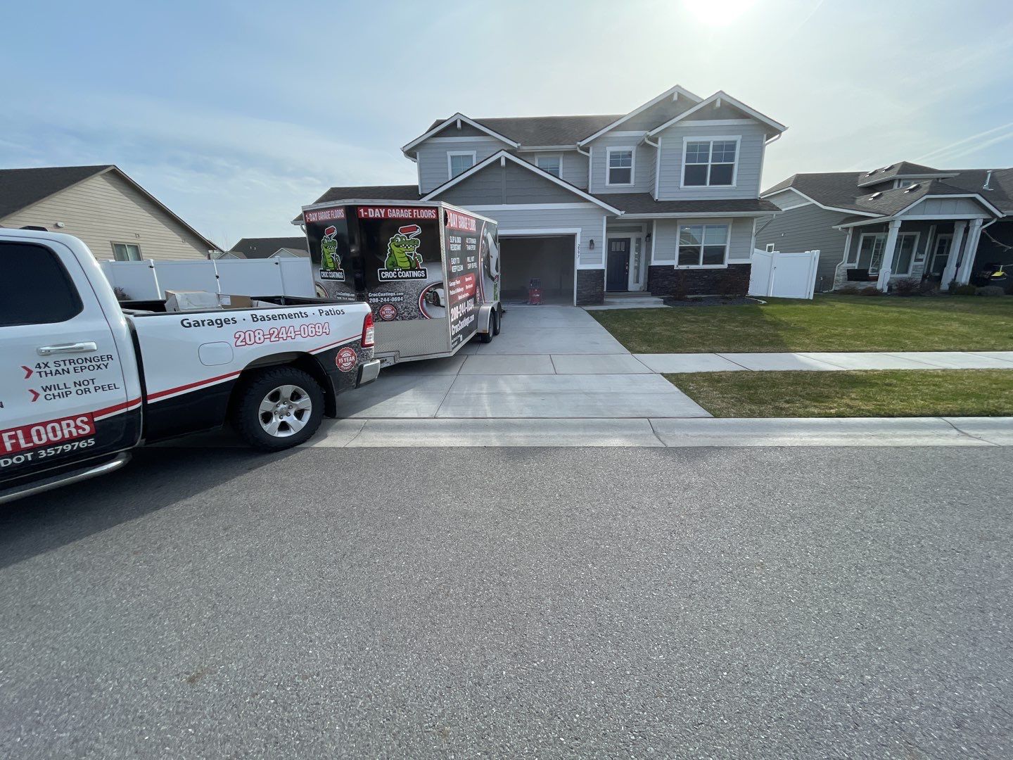 Garage Transformation using Domino by Croc Coatings, LLC