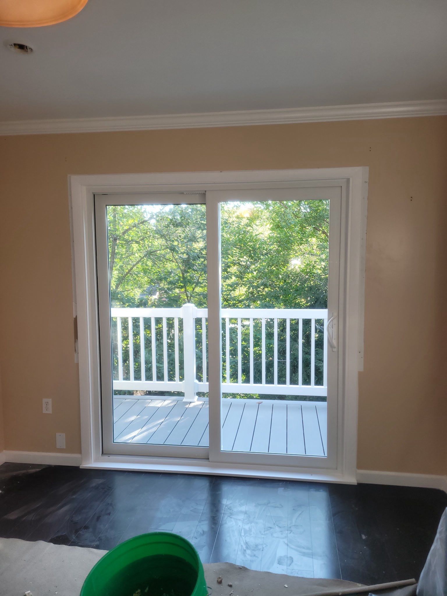 Timbertech Custom Deck Build and Sliding Door Replacement in Pittsburgh by Cousins Roofing Siding & Decks