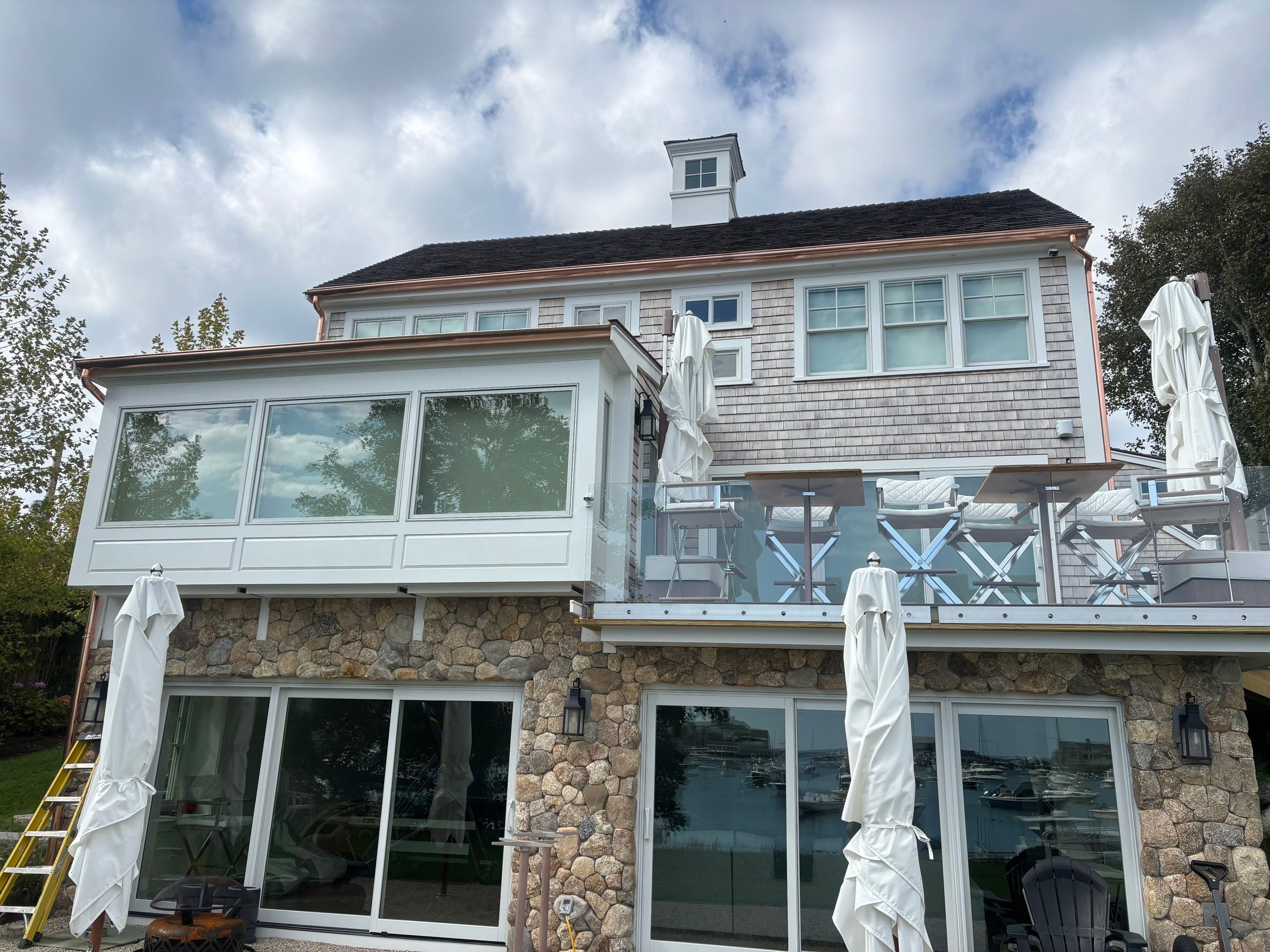 Half Round Copper Gutter Installation in Harwich, MA by Gutter Pro Enterprises