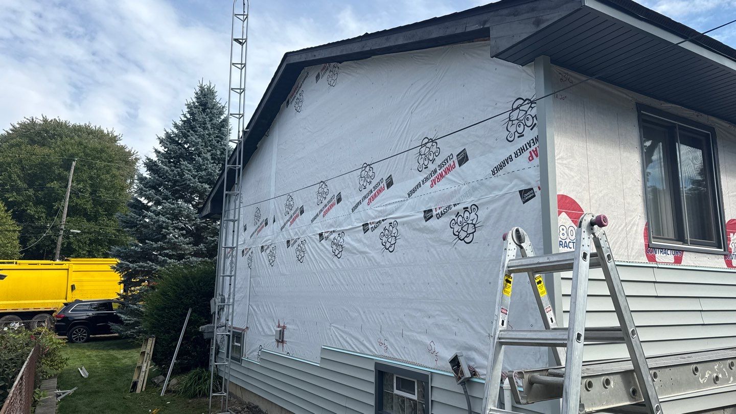 Siding Replacement using Alside Charter Oak D4.5" Cape Cod Grey by 180 Contractors