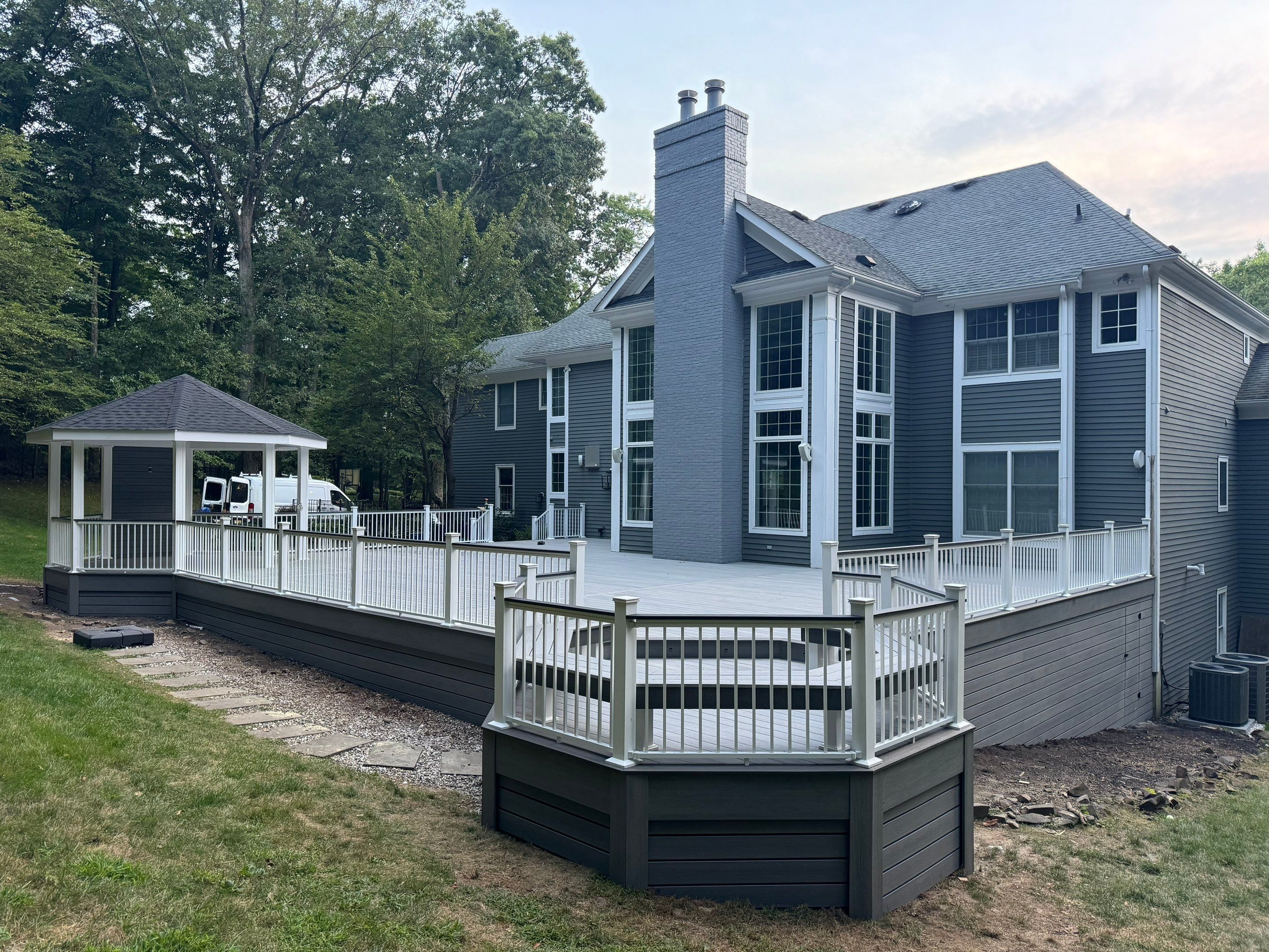 Deck Resurface with Gazebo and Bench by deck guardian