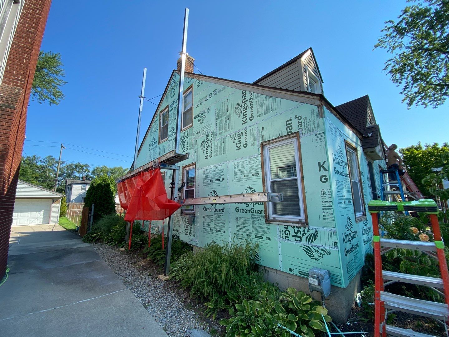 Siding Replacement using CertainTeed Restoration Classic D5 Forest Green by 180 Contractors