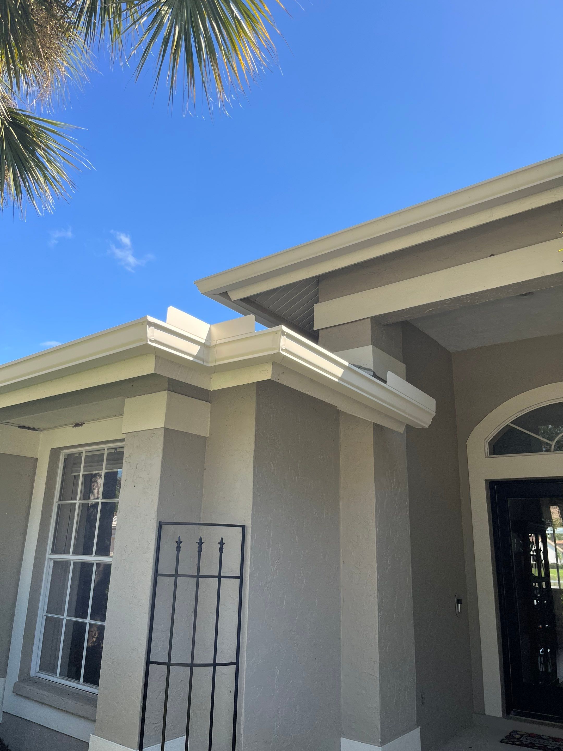 White 6-inch K-Style Gutters in Sarasota FL by Gutter Professor by Gutter Professors