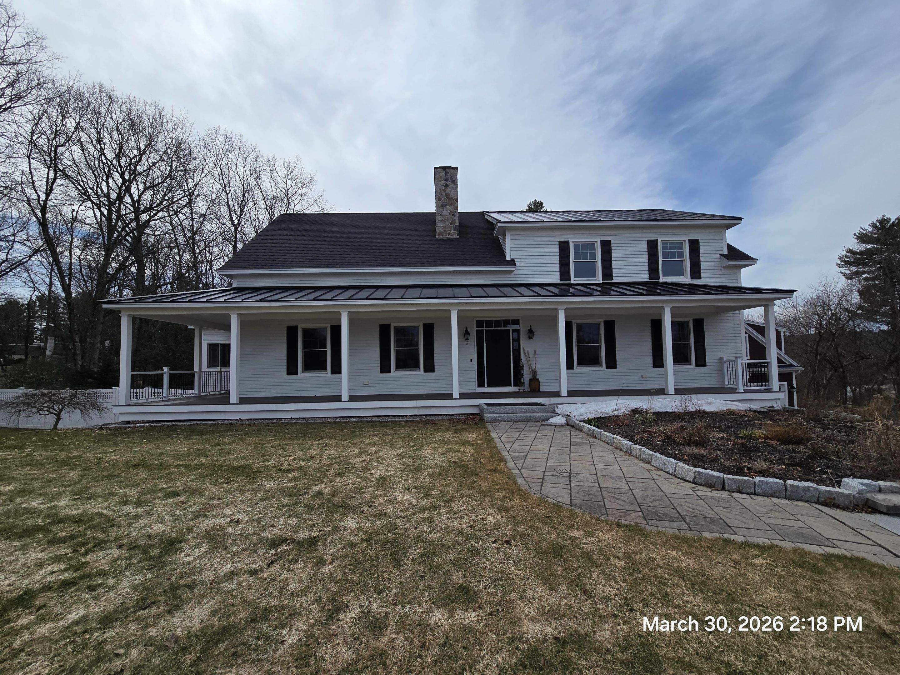 Full Exterior Painting for Bedford Farmhouse and Carriage House Garage by The Persnickety Painters