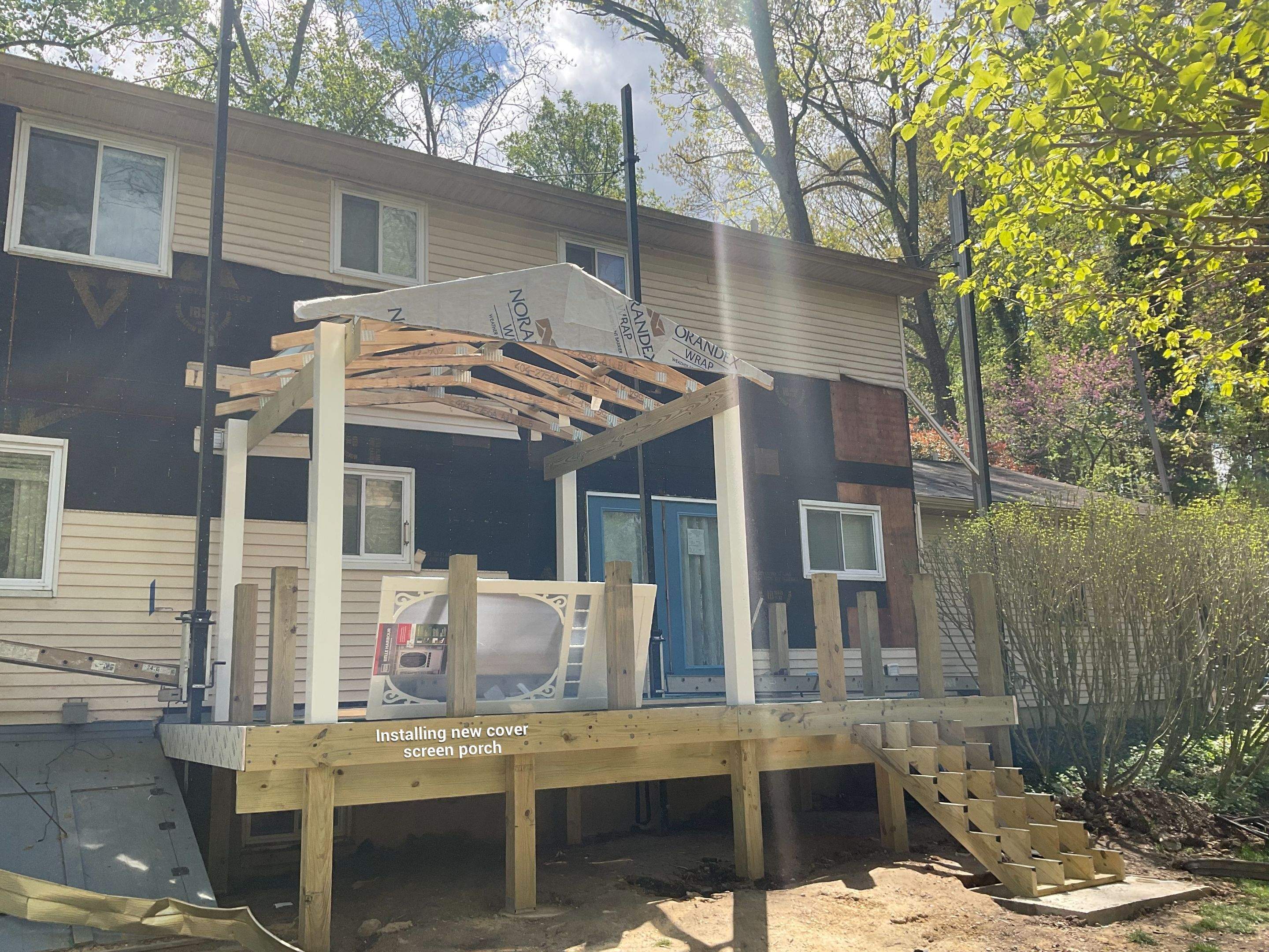 New Screen in cover porch  by Alpha Design Services