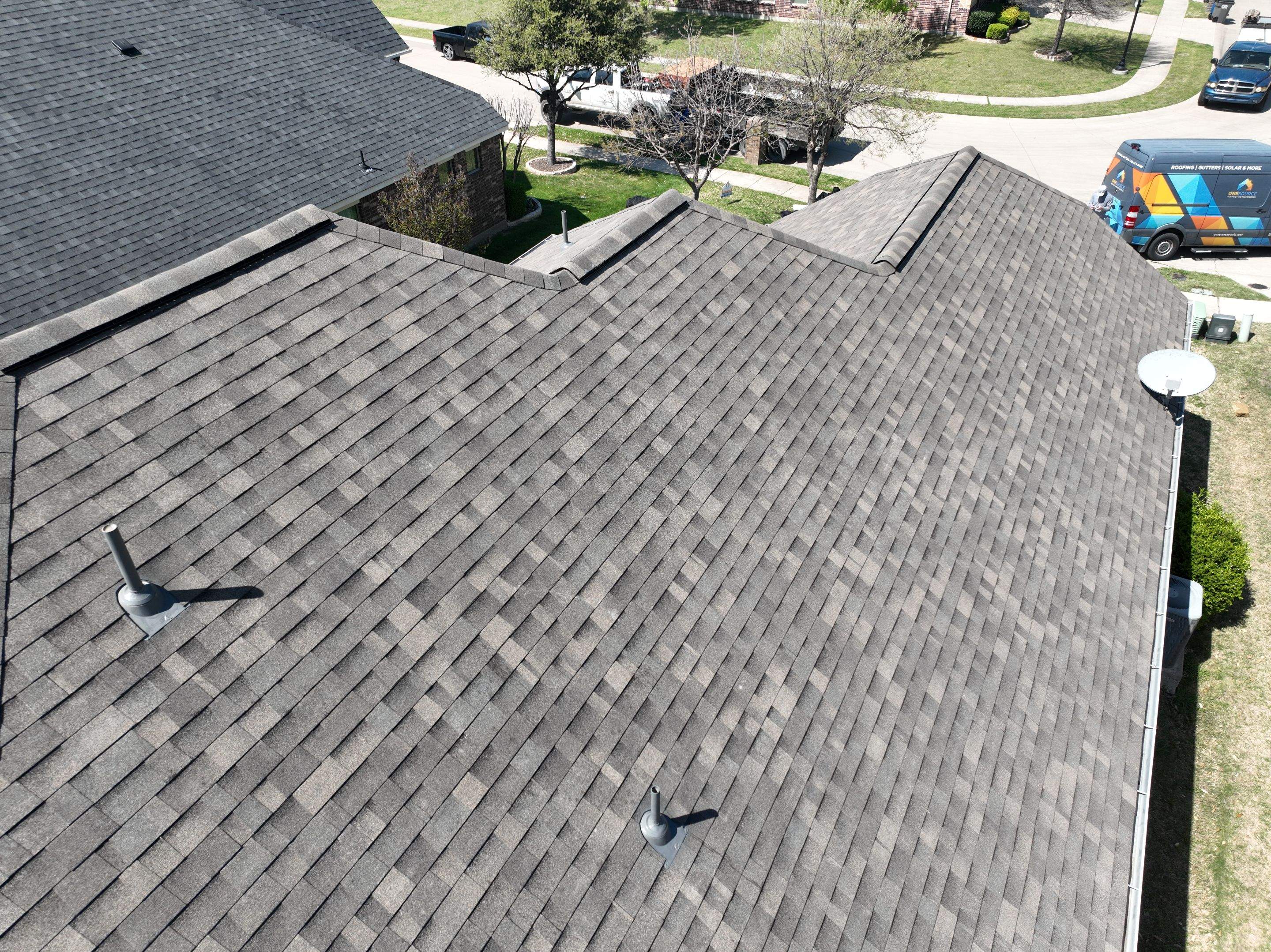Residential Roofing Installation using Malarkey Highlander Weathered Wood Plus by OneSource Roofing and Restoration